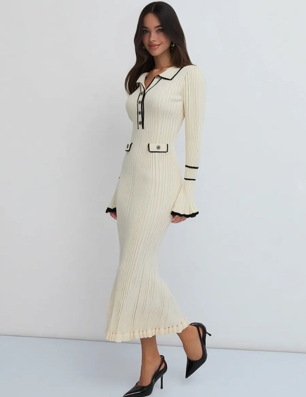 женское вязаное платье-лапша happyfox,вязаное платье лапша,трикотажное платье,женское вязаное платье-лапша,платье теплое вязаное