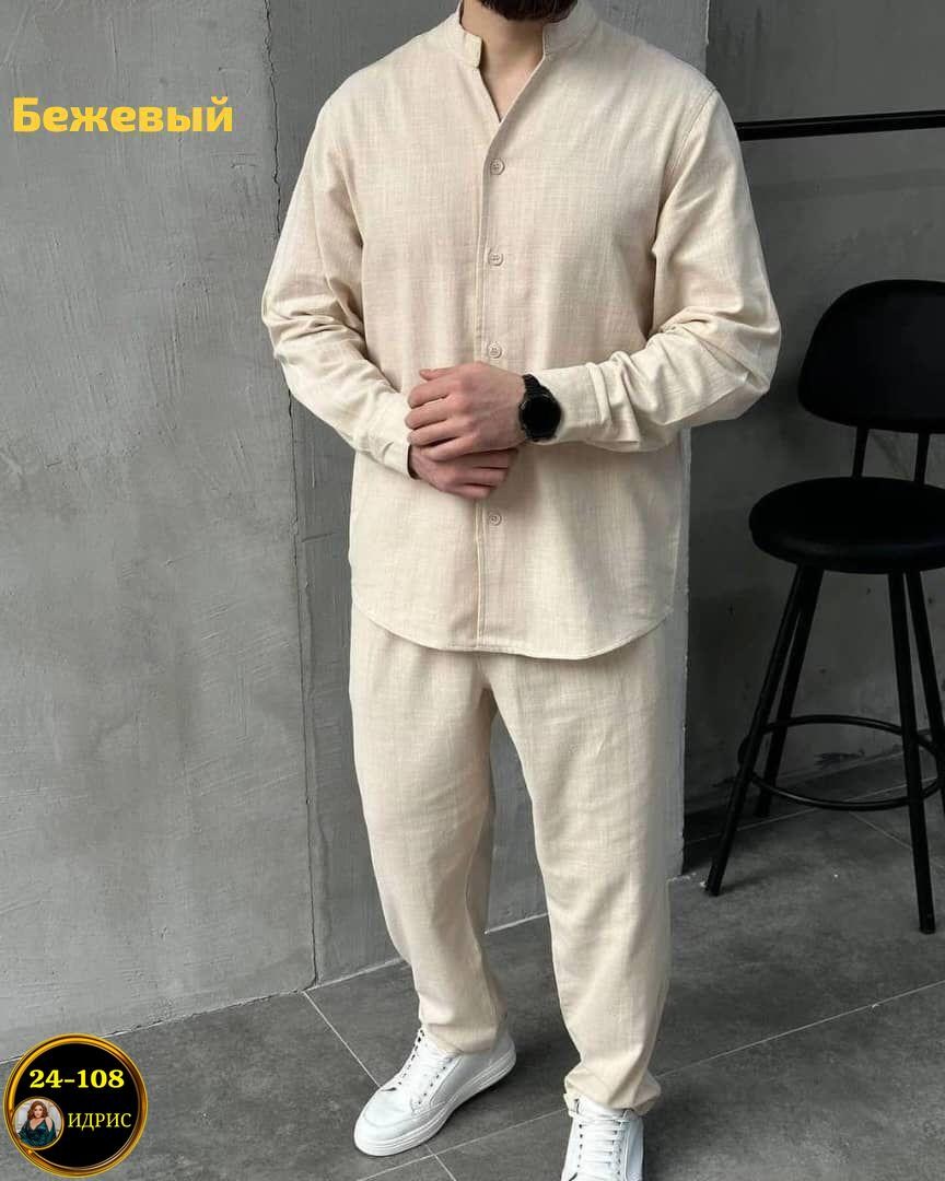 костюм брючный с рубашкой,костюм с рубашкой,костюм для мужчин лен,мужской костюм серый,костюм летний льняной брюки и рубашка