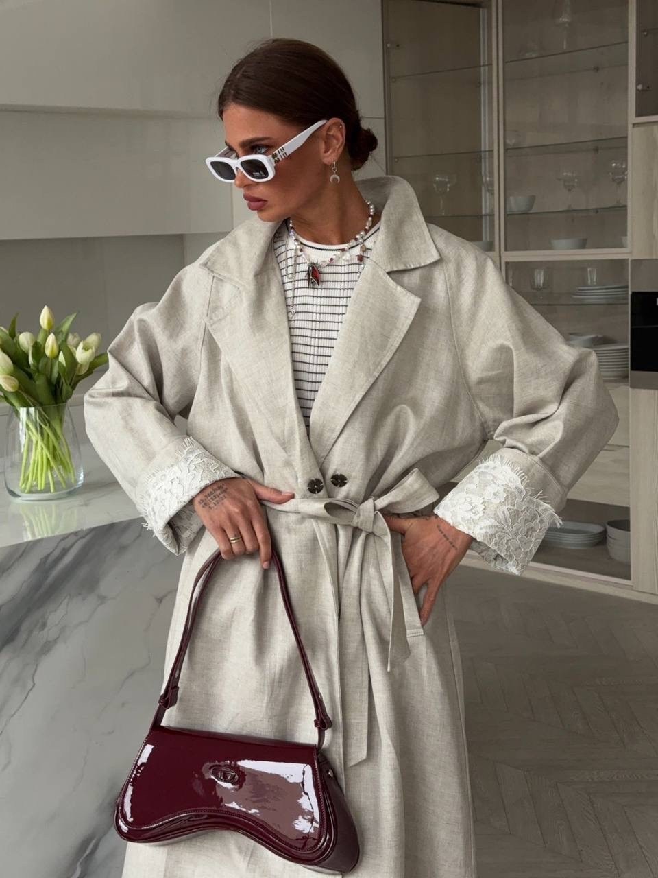 льняной халат,халат женский,халат из умягченного льна серого цвета essential размер m,халат для дома,халат льняной женский