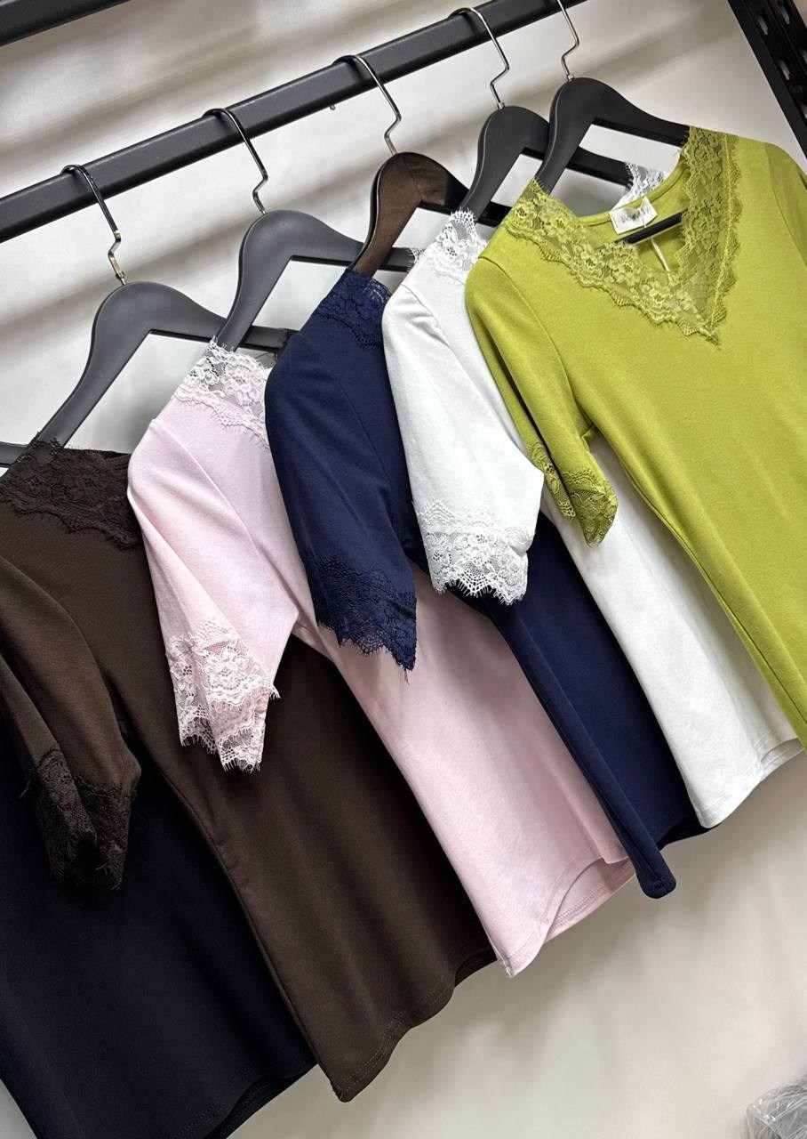 футболки женская,женская кофта,футболка с кружевами,одежда для женщин,кофточка