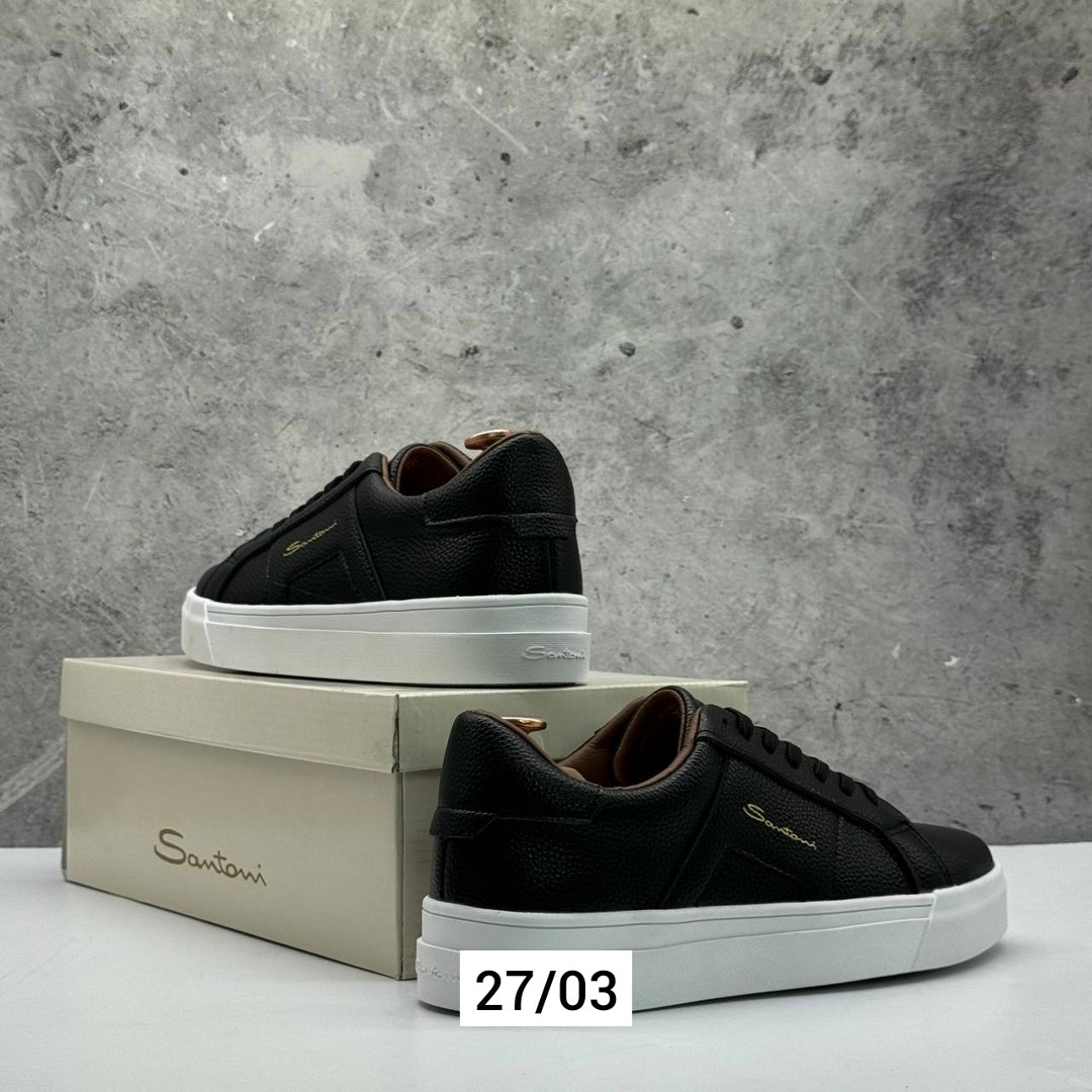 кеды мужские кожаные santoni черные premium,мужские кеды santoni,мужские кеды,,кеды santoni