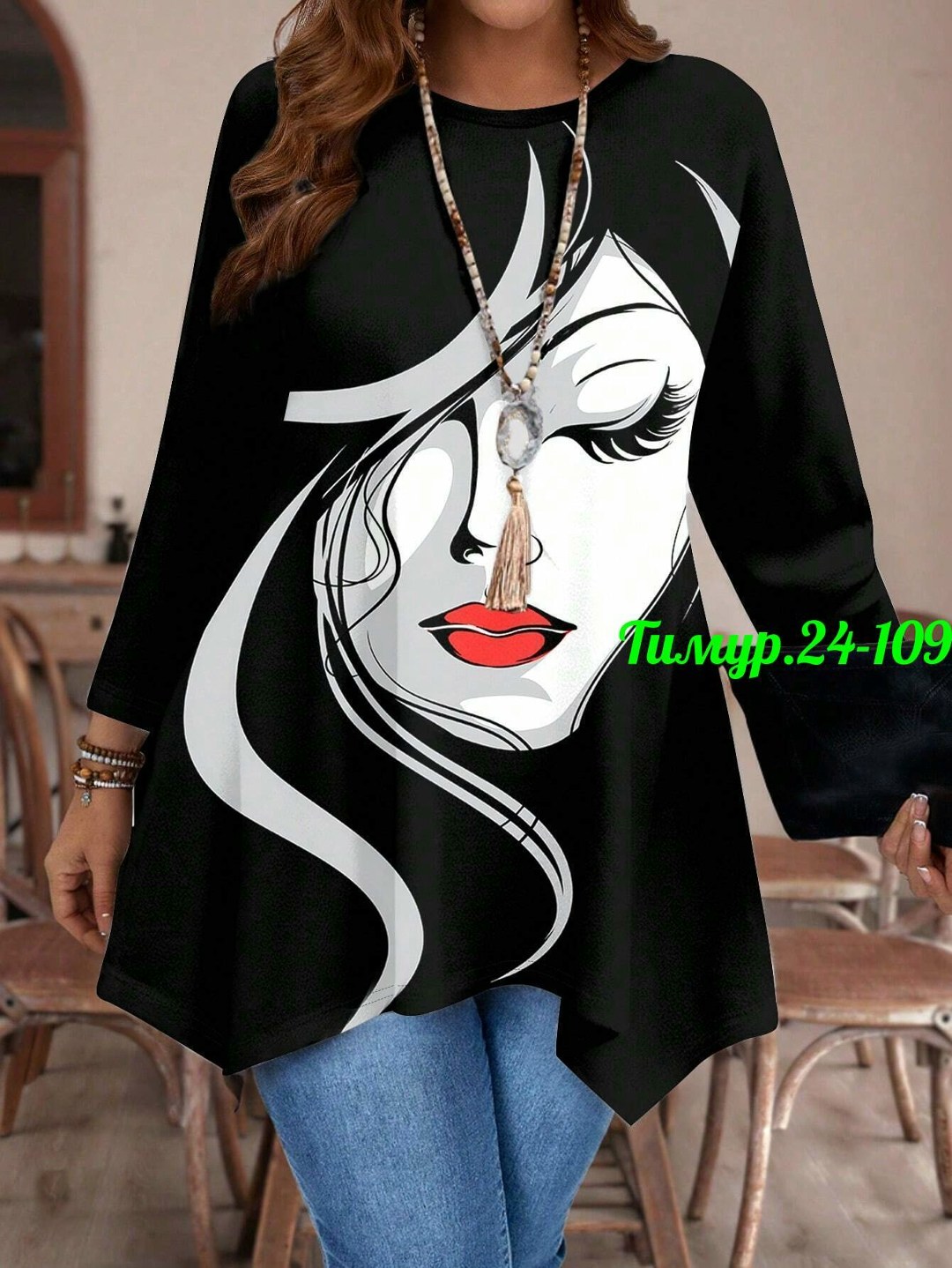 туника #22453366,женская туника,футболки женская,женская кофта,женская туника ткань крепун сублимация