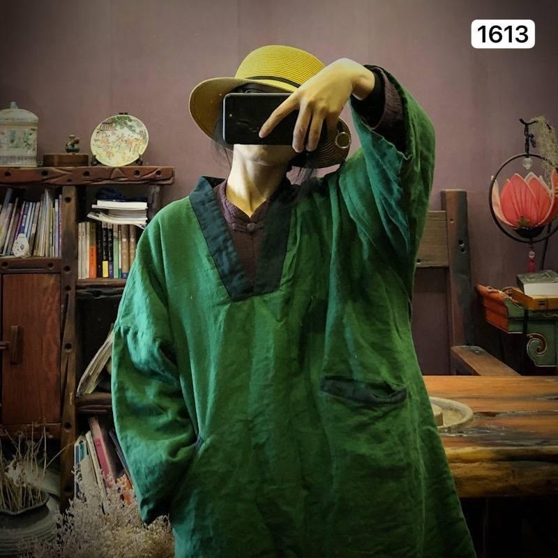 johnature женские винтажные льняные,льняное платье,одежда стиль бохо,johnature женские винтажные льняные парки с,пальто зеленое
