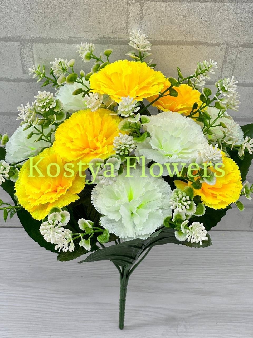 гвоздика искусственная цветы,цветок искусственная,букет гвоздик,гвоздика желтая,искусственные гвоздики
