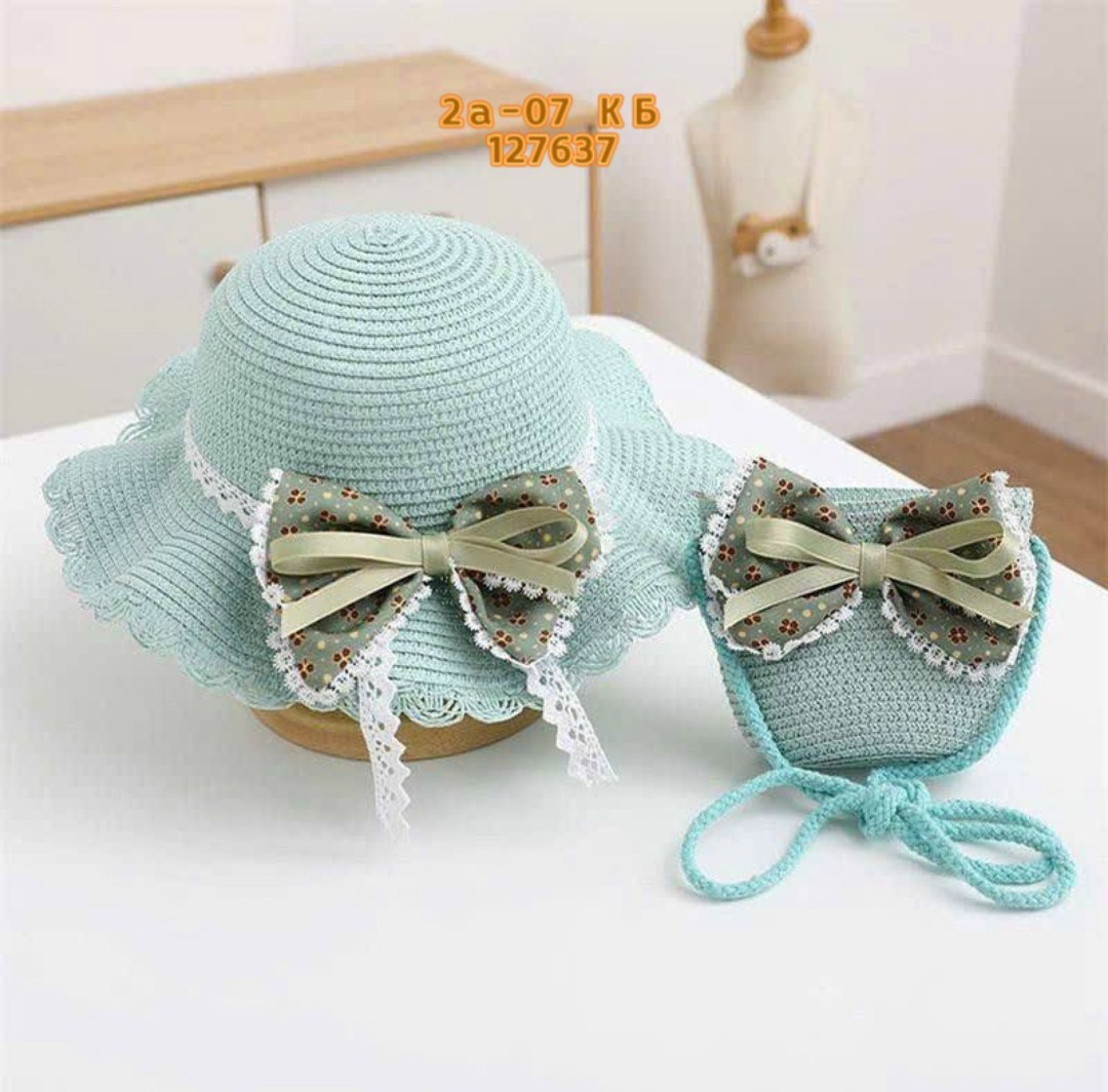 соломенная шляпа с сумочкой,детская соломенная шляпа с сумочкой,детская соломенная шляпа с сумкой,шляпа соломенная летняя с сумочкой,соломенная шляпка и сумочка для девочки
