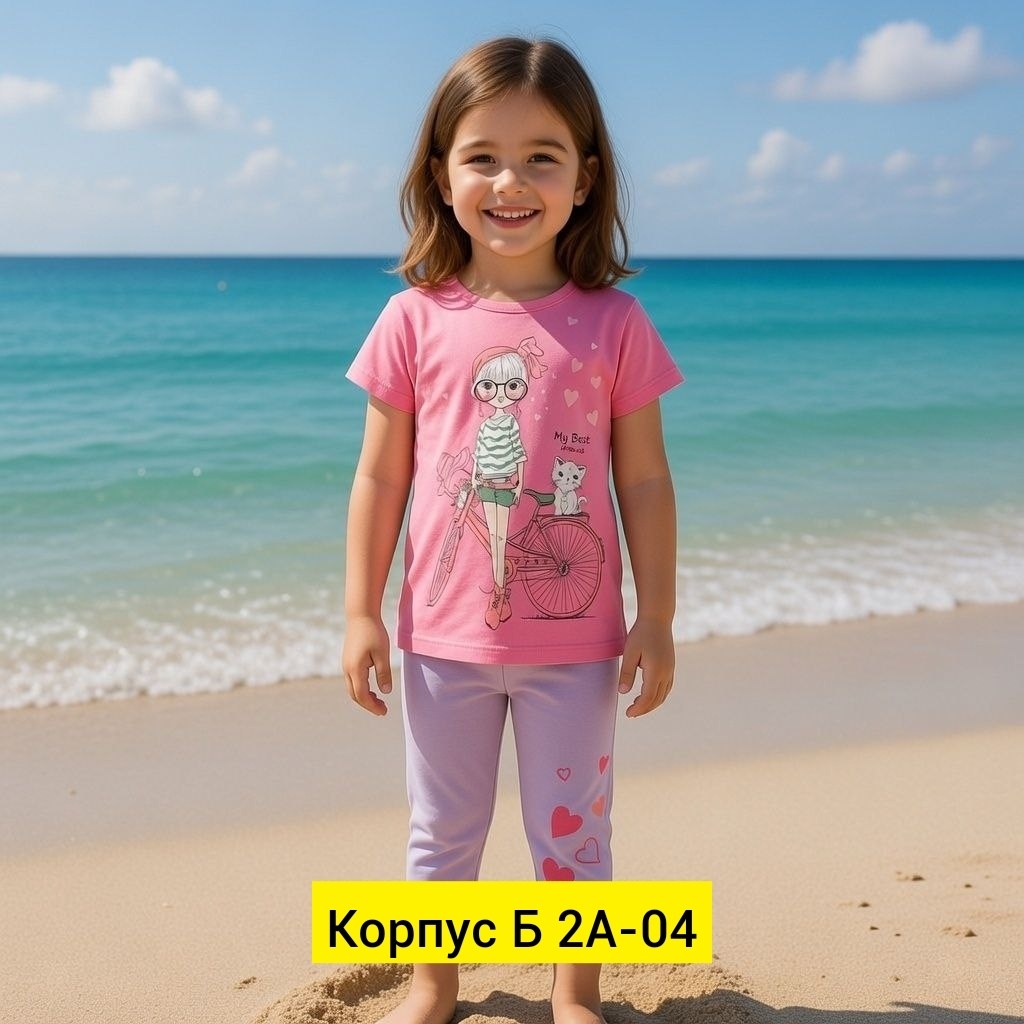 костюм для девочек,комплект одежды девочке,комплект для девочки,пижама для девочек арт. 9215 baykar,комплект для девочки 41101 (футболка-лосины)