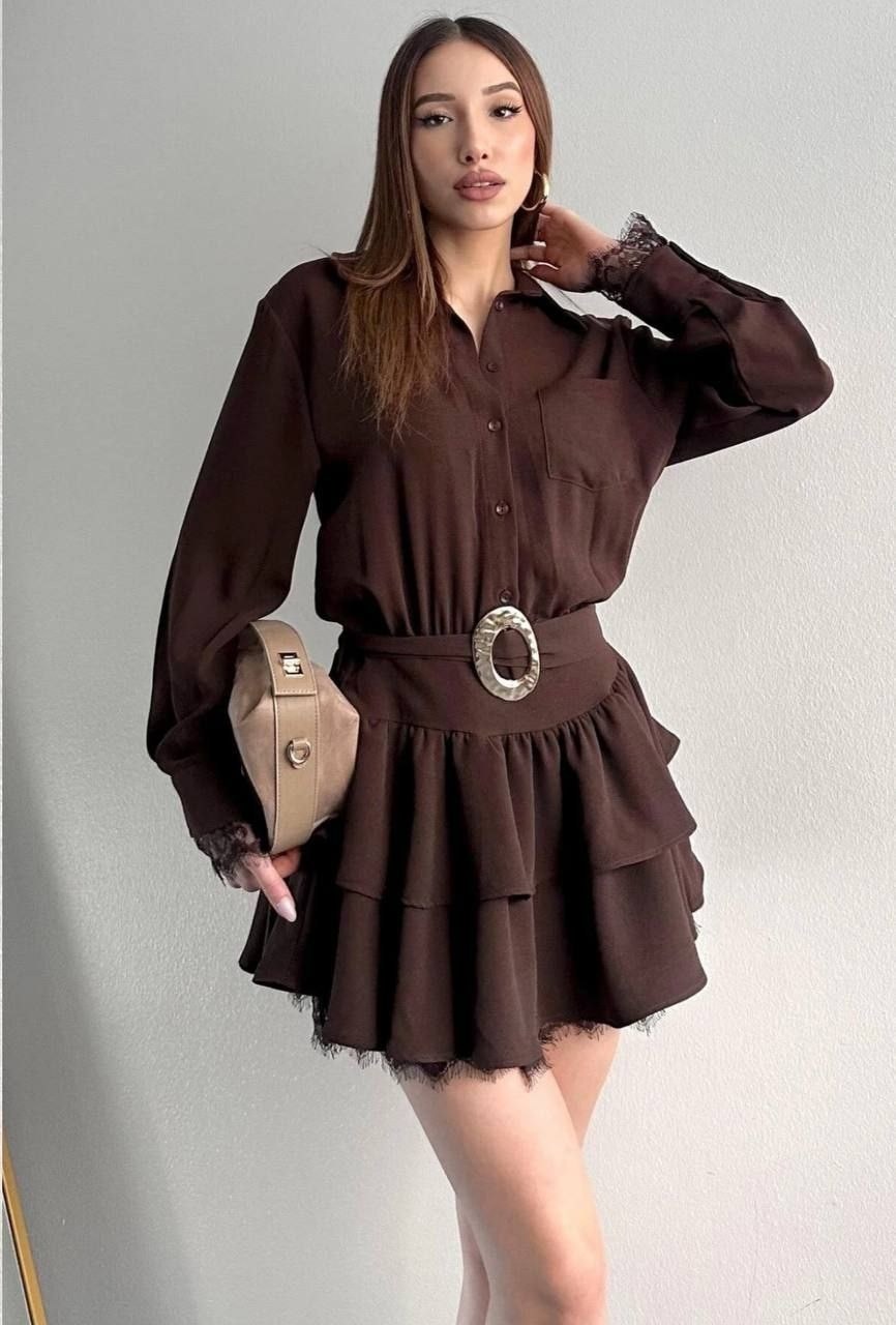 платье женское,коричневое платье,платье,модель платья,шифоновое платье