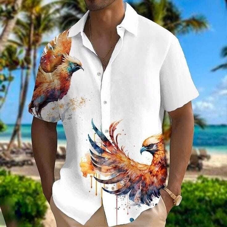 мужская гавайская рубашка,летние рубашки мужские,гавайская рубашка,гавайская рубашка унисекс летняя гавайская с 3d принтом животных для мужчин,гавайская мужская рубашка с принтом попугая