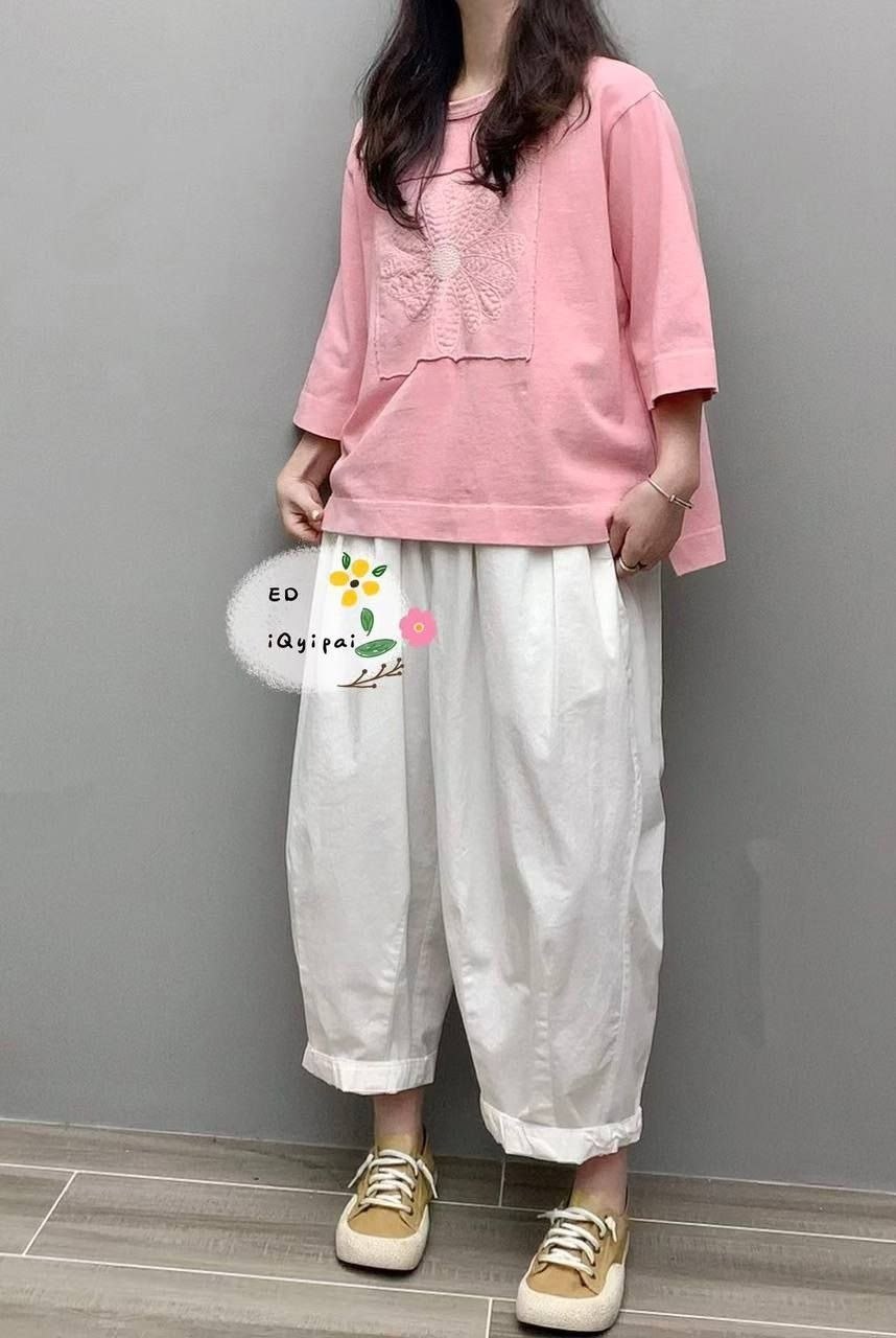 брюки льняные,брюки свободные женские,широкие брюки,корейские стиль