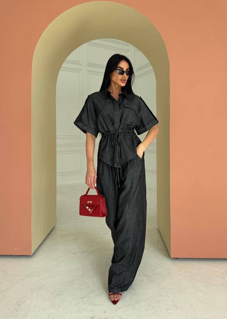 костюм брючный шелковый,брючные женские костюмы,летний брючный костюм двойка saboor,шелковый костюм,костюм брючный тройка