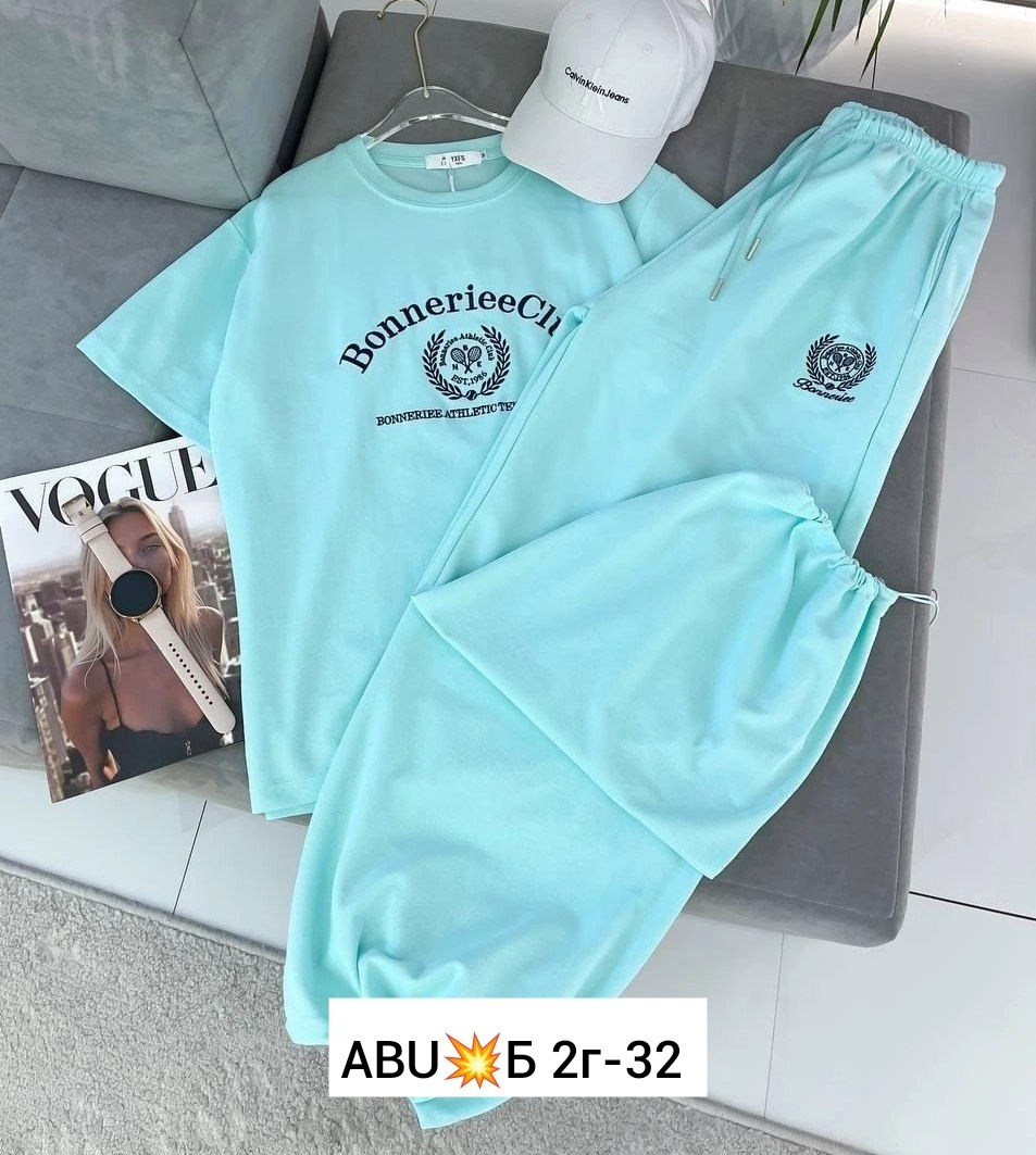 женский костюм двойка футболка/штаны nobilitas голубой (l размер),женские спортивные костюмы,женские костюмы,костюм женский на флисе,летние костюмы