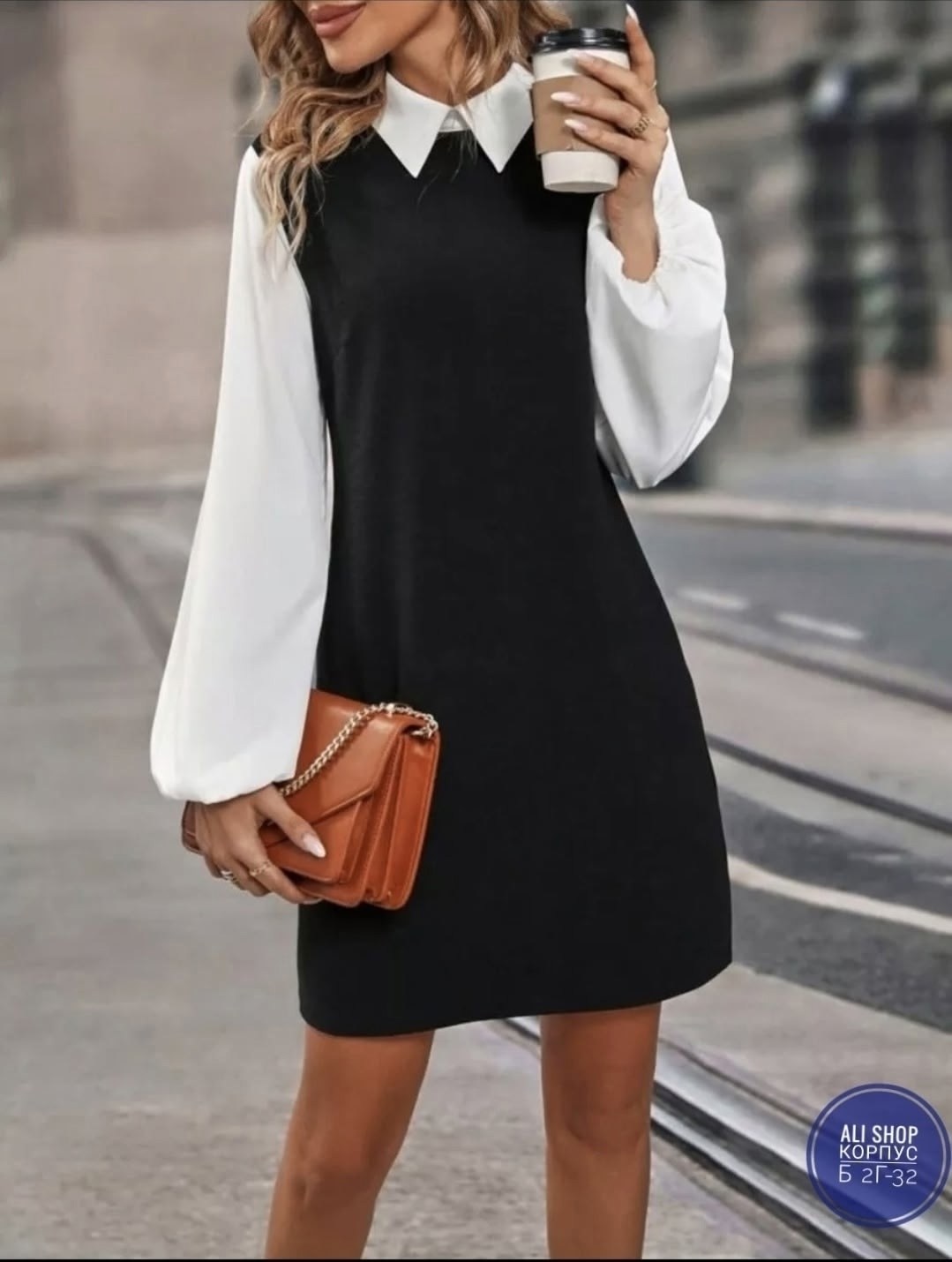 стильное платье с воротником,платье с воротником,платье идеальное,платье с рубашкой,платье женская