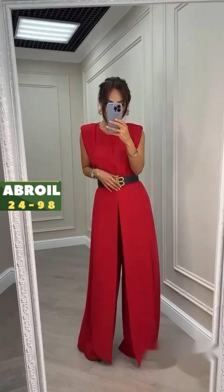 брючный комбинезон,комбинезон женский,комбинезон,женский комбинезон красный,стильный комбинезон