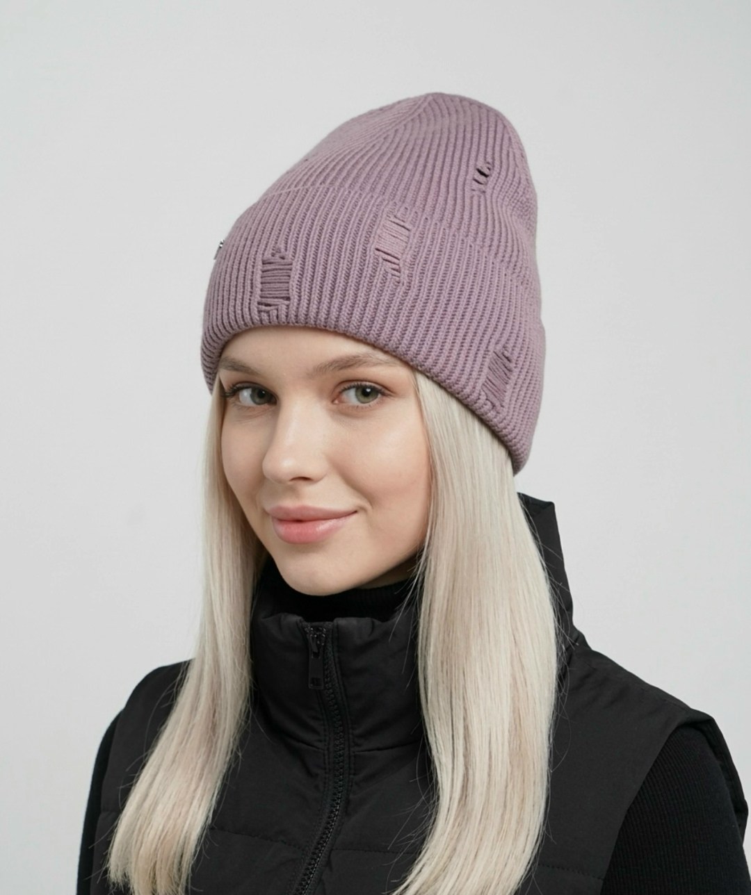 женская шапка,шапка женская вязаная,шапка,шапка женская с отворотом,шапка бини женская