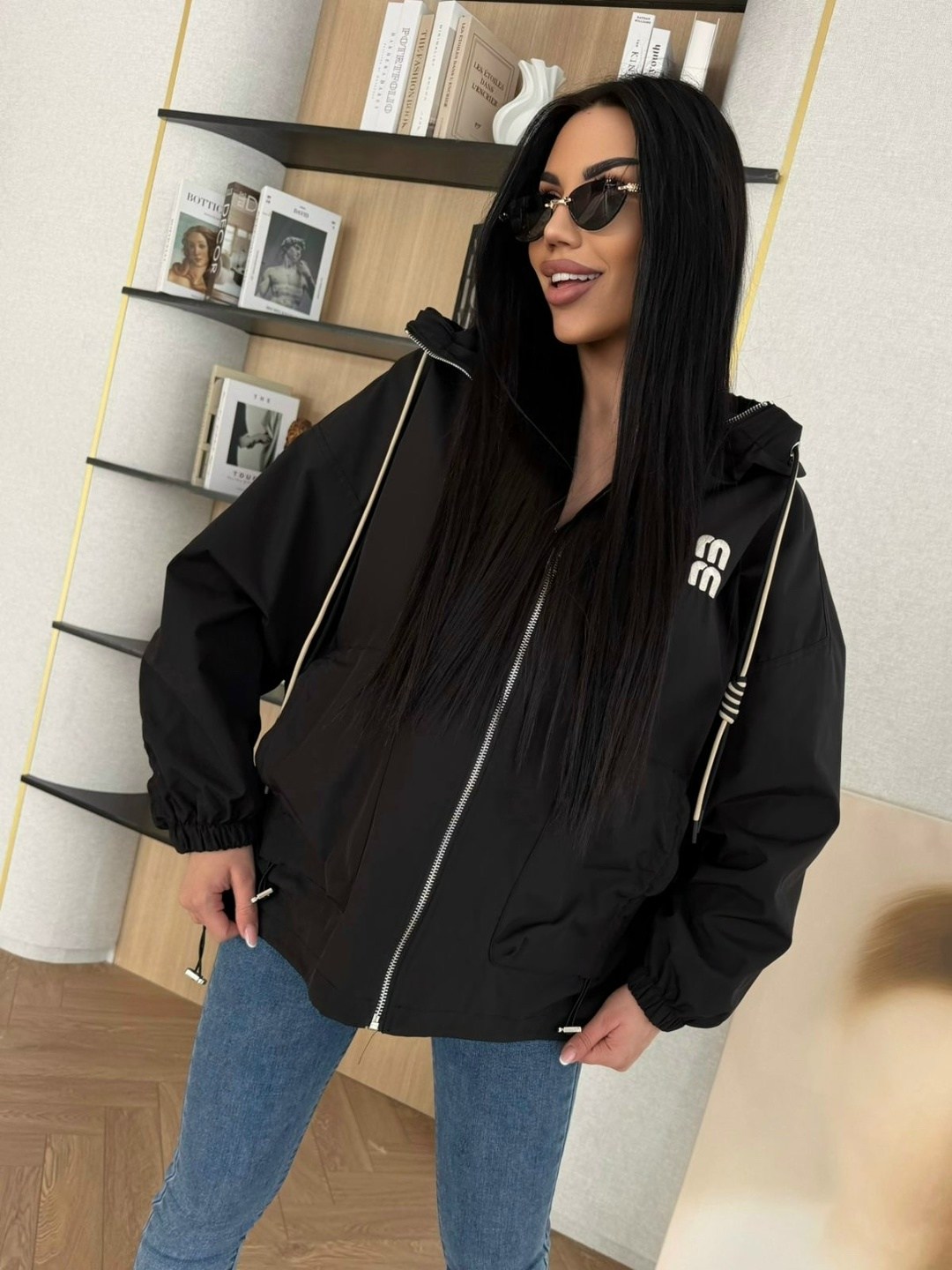 куртка женская,ветровка женская,бомбер утепленный с капюшоном оверсайз sondi,куртка бомбер,куртка женская демисезонная