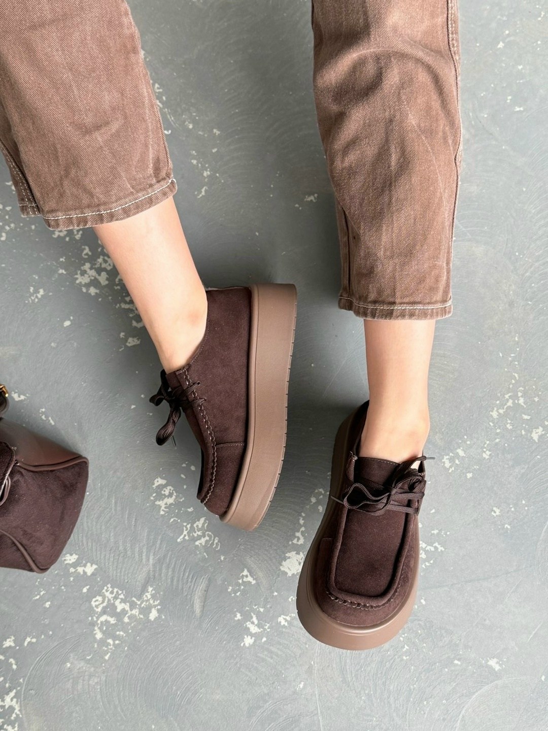 , повседневные,женская ,модная ,коричневые полуботинки