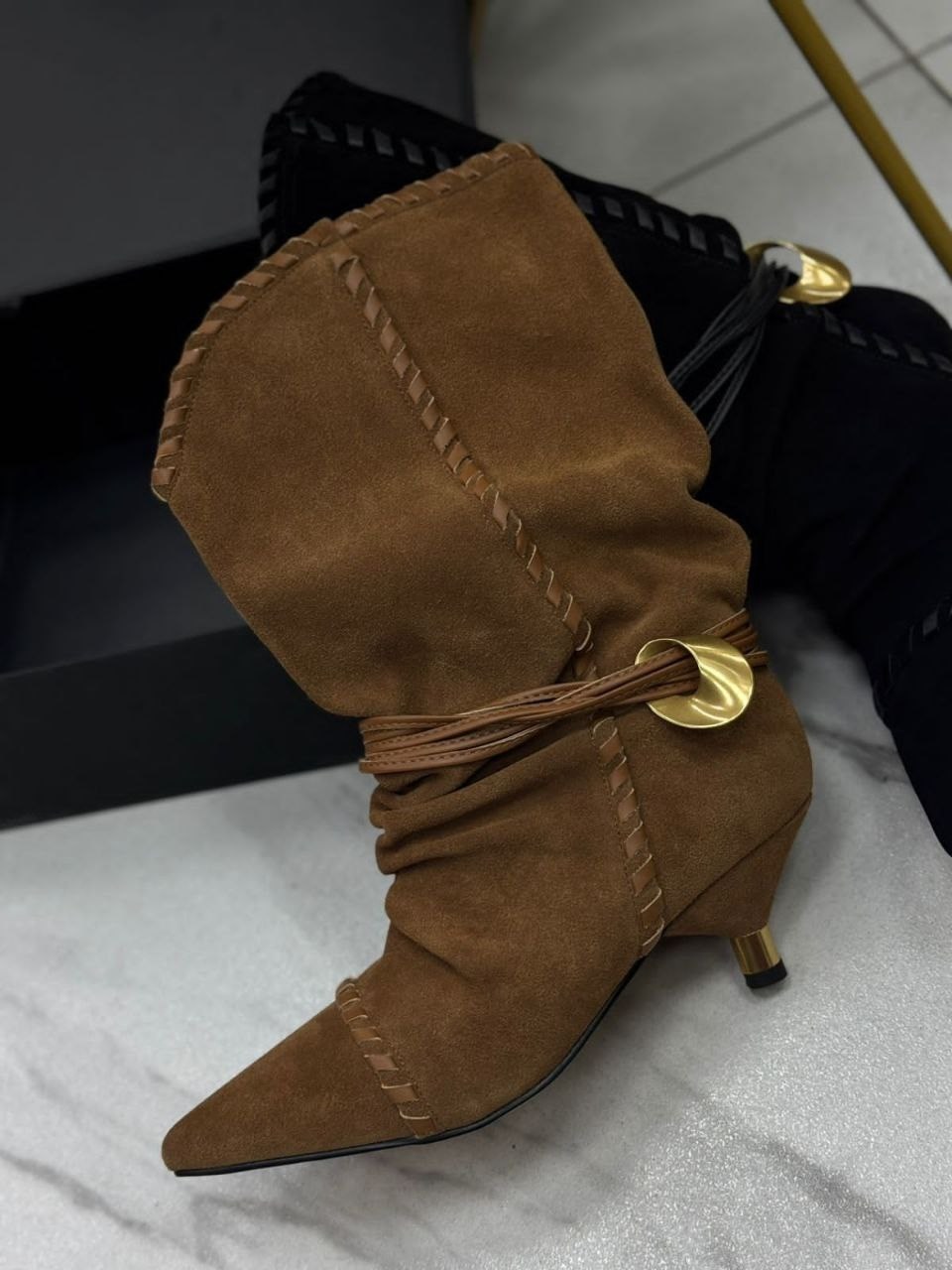 ,женские сапоги,сапоги балли,сапоги замшевые, женская