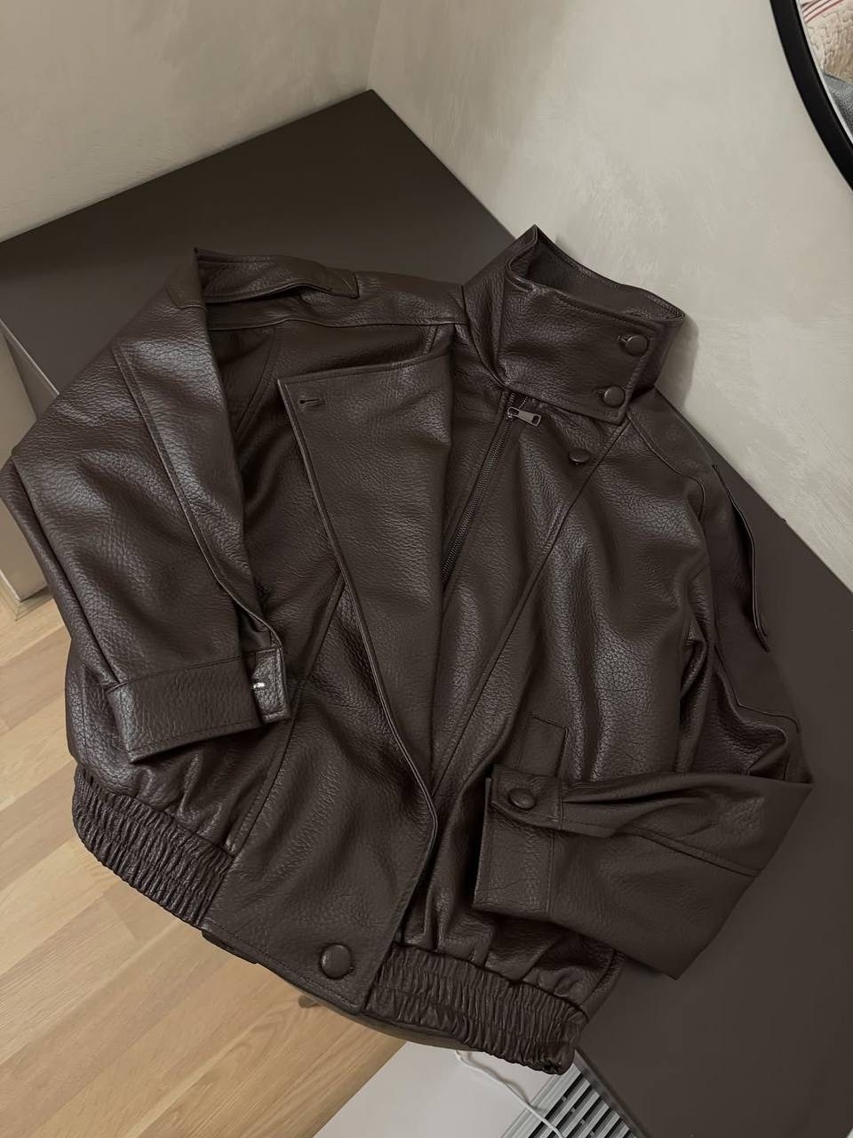 кожаная куртка,куртка оверсайз,модный стиль,дубленка оверсайз