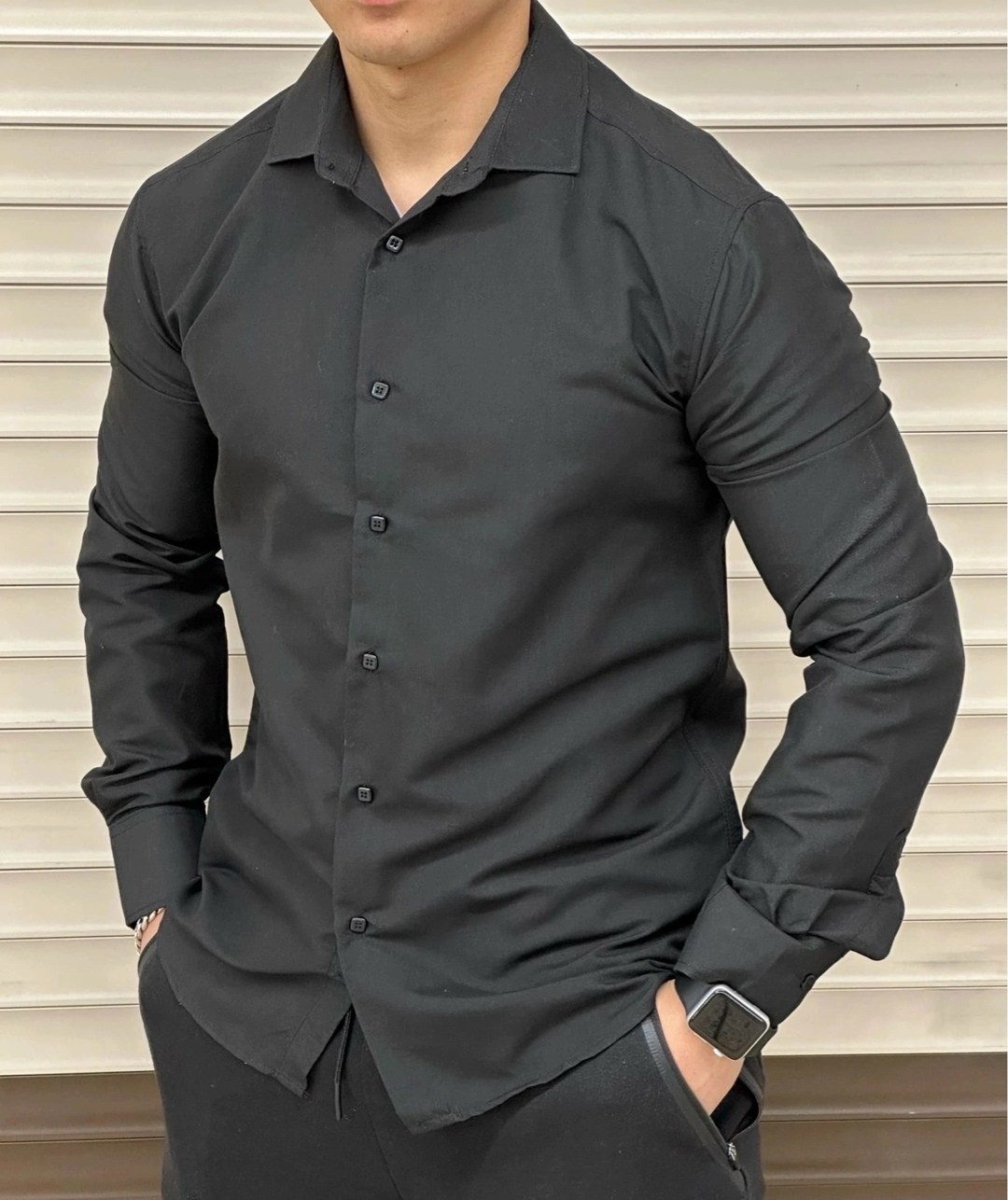 рубашка с длинным рукавом классическая romanduc цвет черный,рубашка с длинным рукавом классическая,рубашка с длинным рукавом классическая romanduc,черные мужские рубашки с длинным рукавом,рубашка мужс