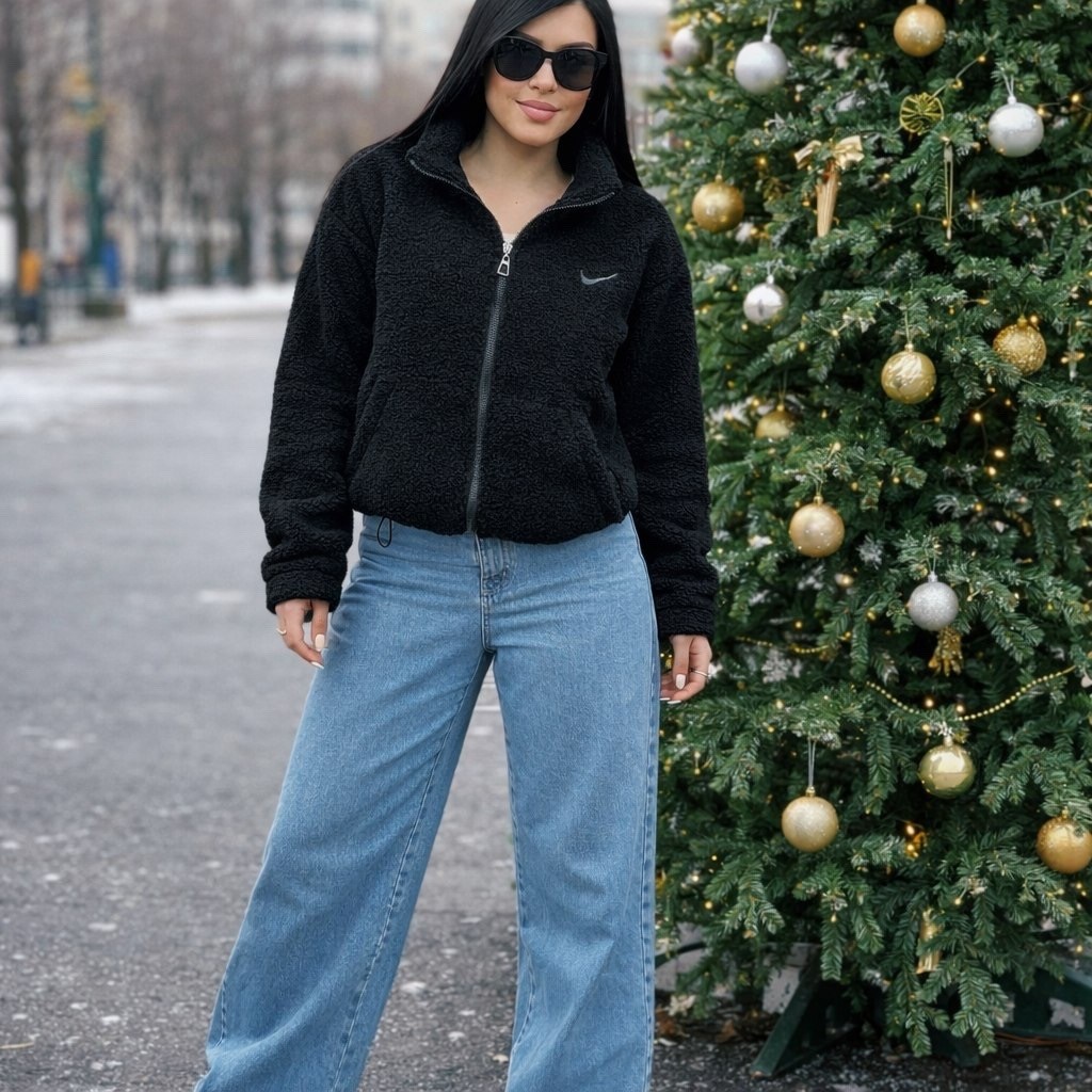 широкие джинсы,куртка женская,модные джинсы,джинсы женские,куртка меховая