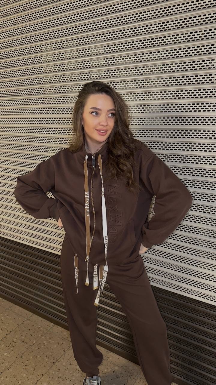 костюм спортивный теплый оверсайз на флисе street provocateur,спортивный костюм,спортивный костюм женский,спортивные костюмы коричневый,женский костюм