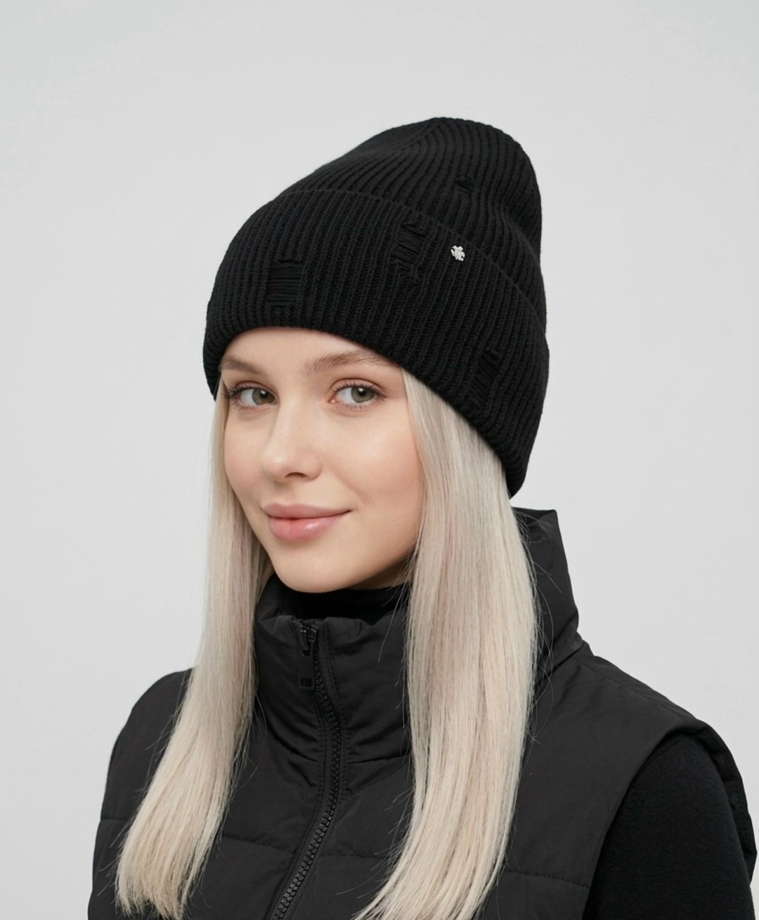 женская шапка,шапка женская вязаная,шапка,шапка женская с отворотом,шапка бини женская