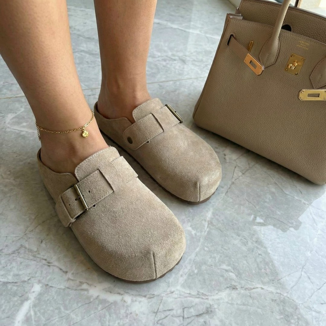 шлепанцы замшевые,,мюли замшевые,модные шлепанцы,модные тапочки