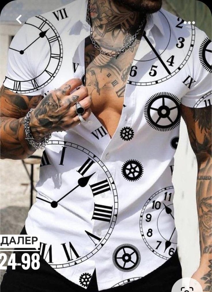 мужская рубашка с принтом,мужская рубашка с короткими рукавами,рубашка с принтом,мужская рубашка,рубашка с газетным принтом