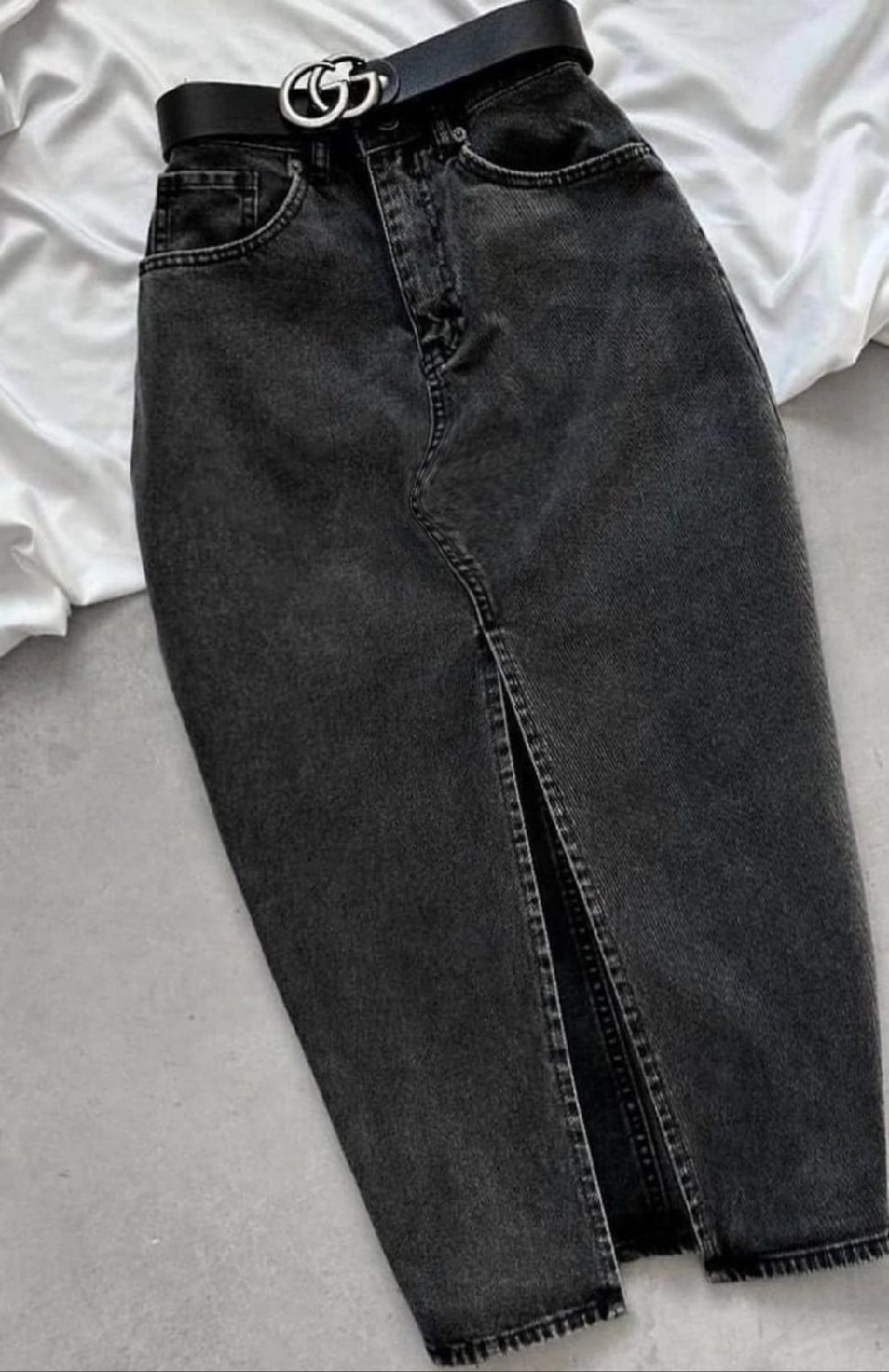 юбка джинсовая длинная с разрезом спереди niange,юбка джинс,юбка джинсовая,юбка джинсовая длинная,джинсовая юбка длинная с разрезом