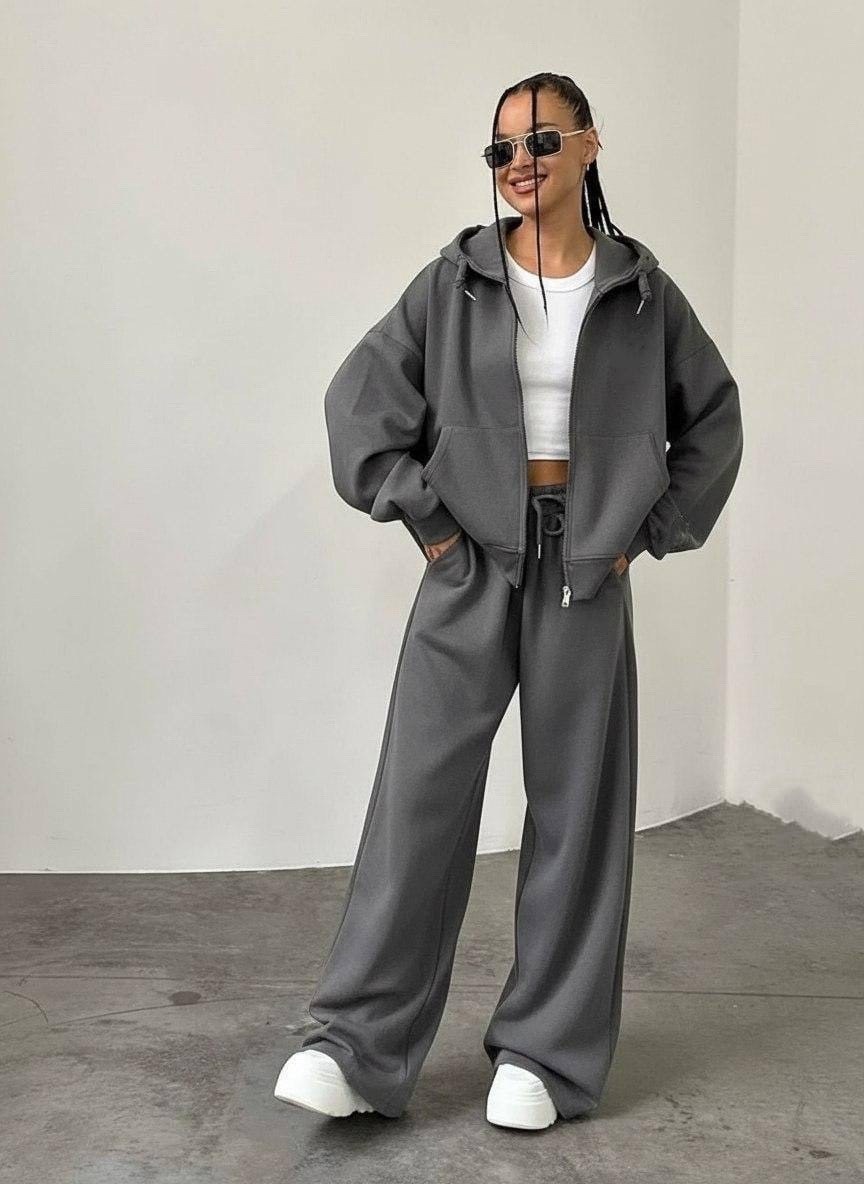 спортивный костюм,костюм 2860 толстовка и брюки палаццо,костюм спортивный женский,костюм женский ,костюм толстовка и брюки палаццо