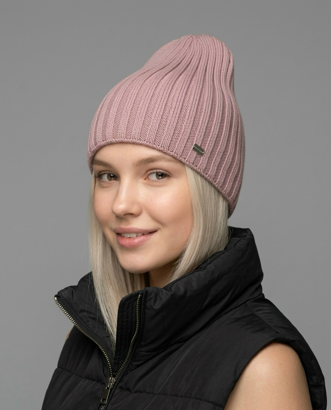 шапка женская,женская шапка бини,женская вязаная шапка,шапка трикотажная "карина" la planda,шапка бини