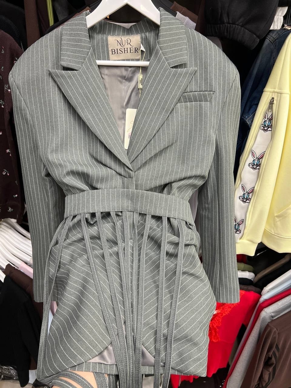 the attico однобортный блейзер в тонкую полоску розовый,женские пиджаки,жакет женские,пиджак,жакет