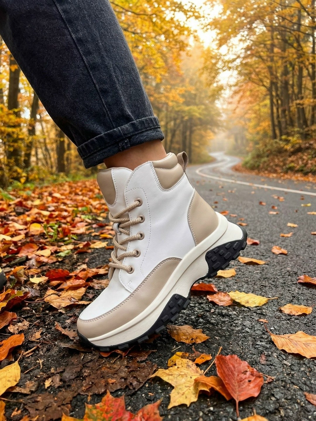 ,ботинки бежевые,ботинки женские,зимняя , женская