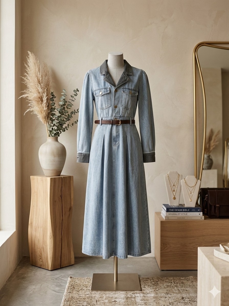 джинсовое платье,длинное джинсовое платье,женское джинсовое платье,джинсовое платье 2025,джинсовое платье миди