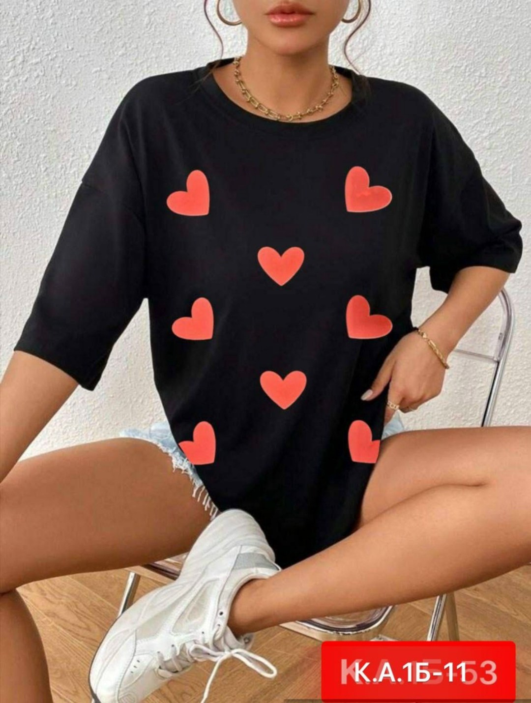 футболка женская,футболка женская с принтом сердечки,летние футболки,футболка футболка женская,женские футболки 2025