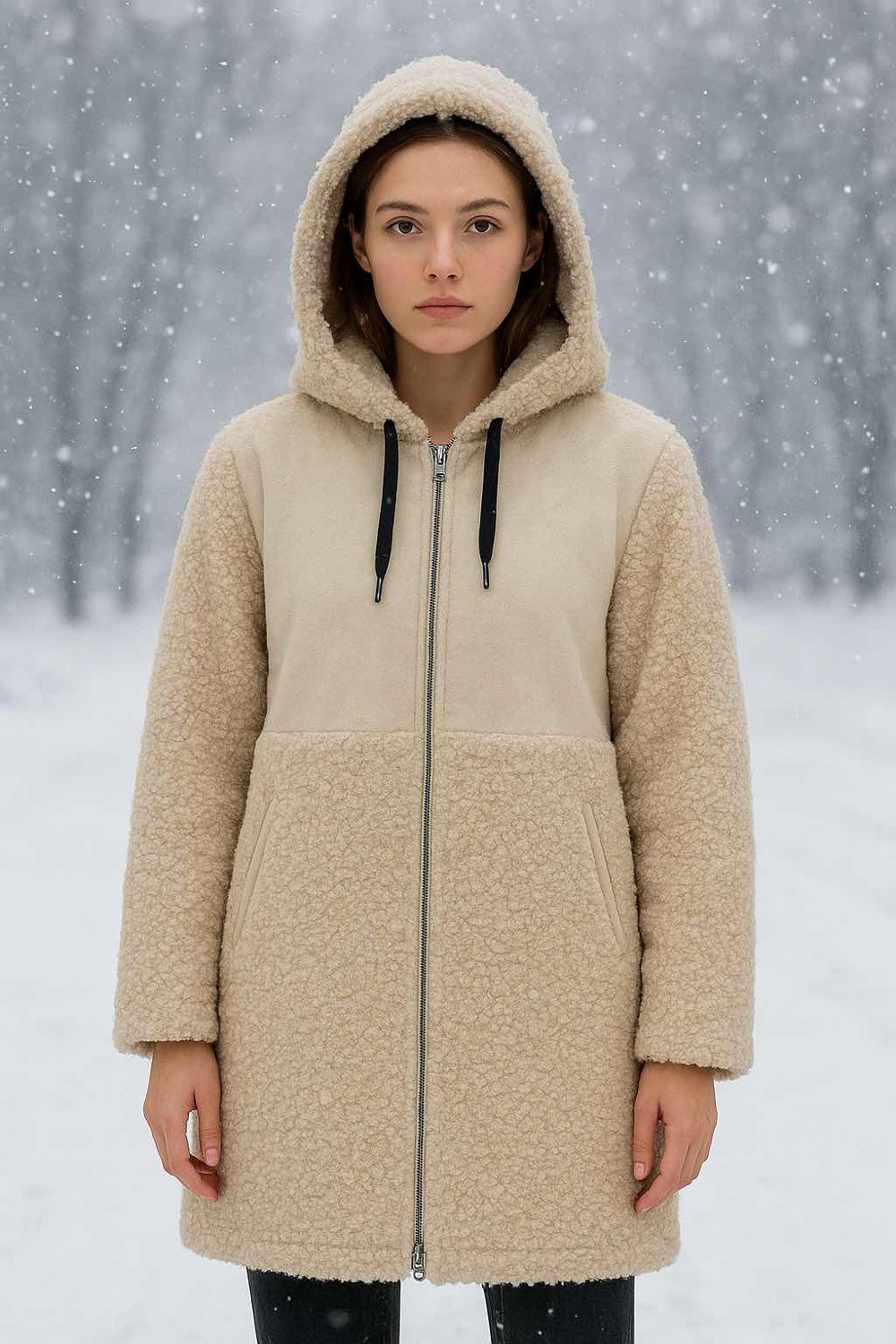 дубленка женская каляев 63971 бежевая 44 ru,дубленка искусственная elfina,верхняя одежда,женская верхняя одежда,дубленка женская тверская меховая бк 23 2256 зоя бежевая 54 ru