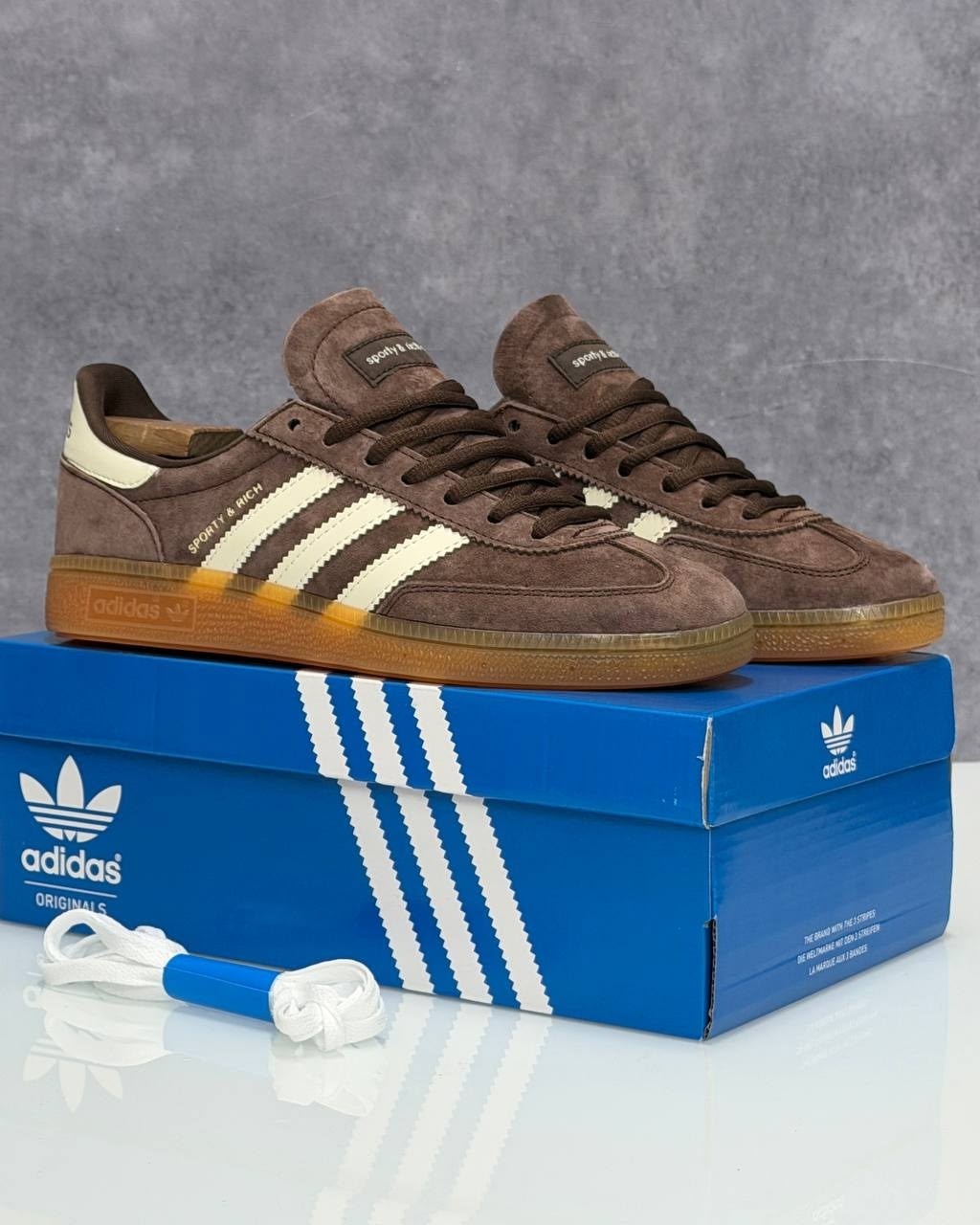 кроссовки adidas handball spezial sporty & rich на шнурках,кроссовки adidas handball spezial sporty & rich brown,кроссовки adidas handball spezial sporty & rich brown кеды,кеды adidas handball spezial