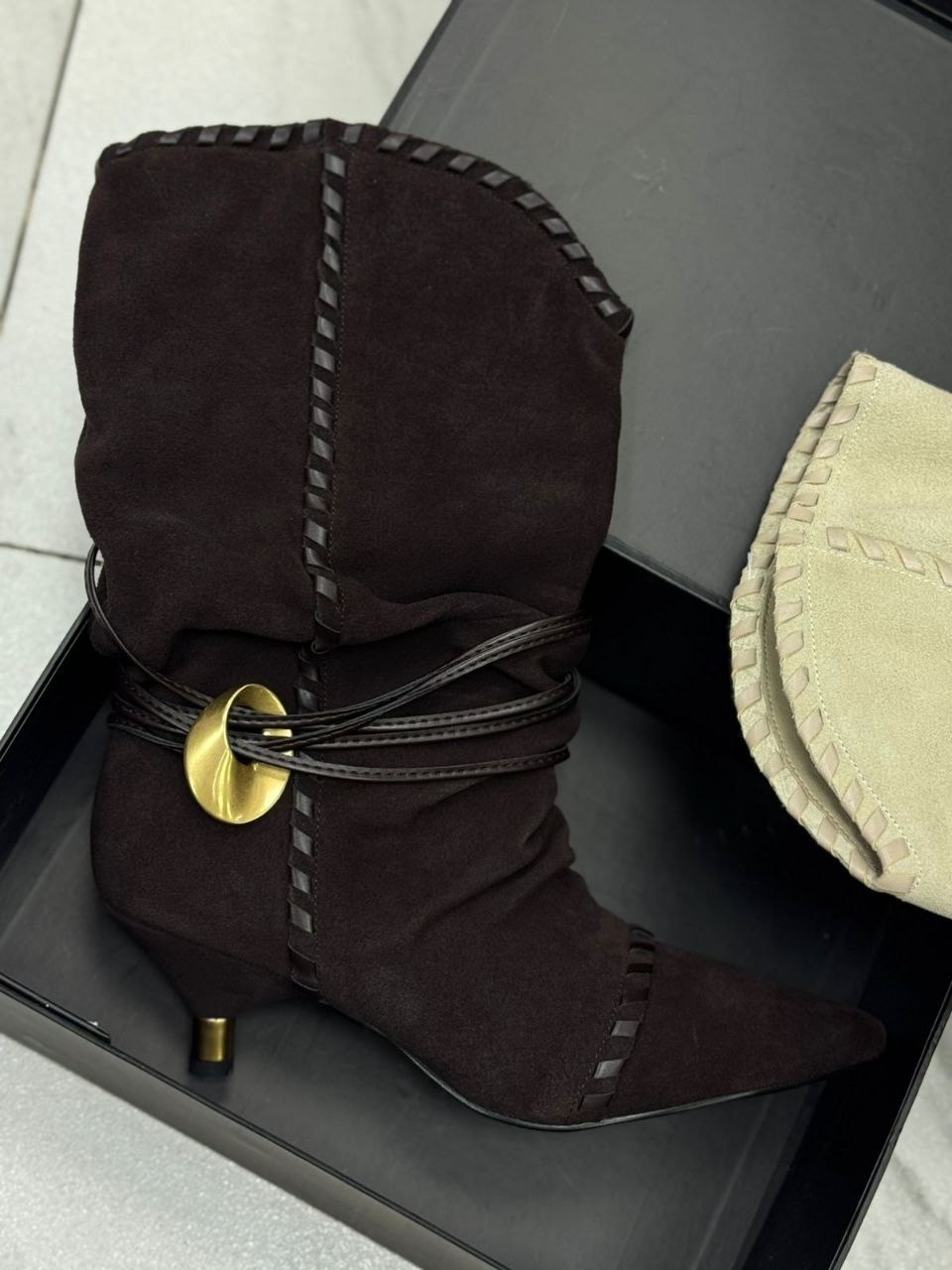 ,женские сапоги,сапоги балли,сапоги замшевые, женская