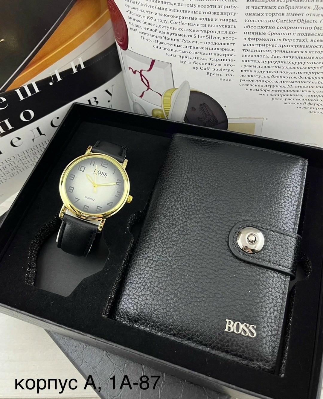 набор для мужчин boss: часы, ремень, кошелёк,подарочный набор босс мужской,набор для мужчин,подарочный набор мужской,подарочный набор boss