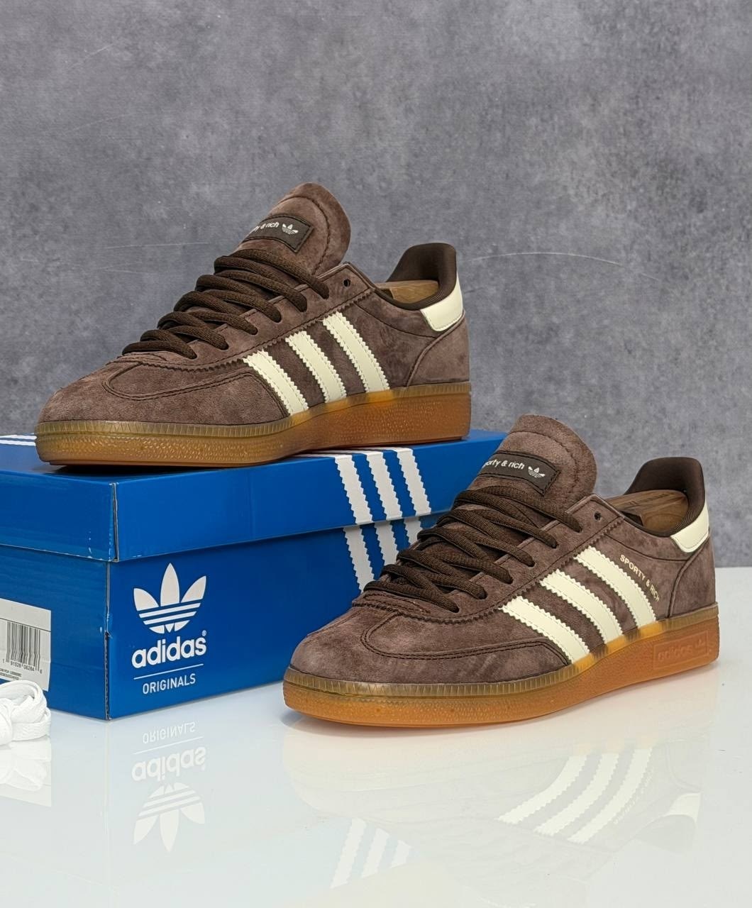 кроссовки adidas handball spezial sporty & rich на шнурках,кроссовки adidas handball spezial sporty & rich brown,кроссовки adidas handball spezial sporty & rich brown кеды,кеды adidas handball spezial