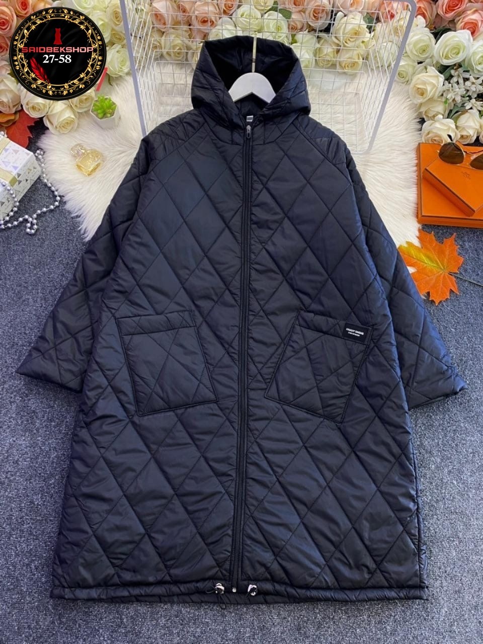 стеганое пальто,пальто стеганое длинное,куртка демисезонная,куртка - пальто,черное стеганое пальто фабрика артесса 74 размера