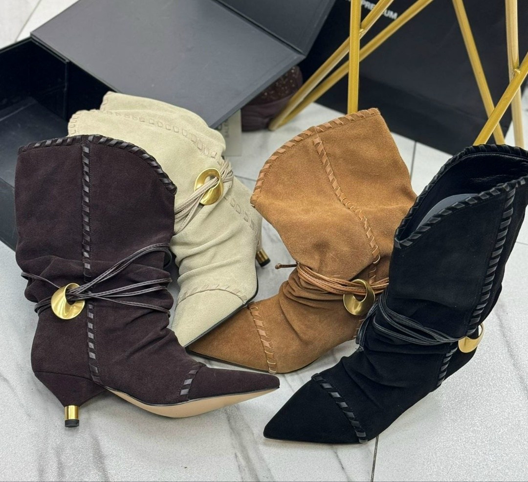 ,женские сапоги,сапоги балли,сапоги замшевые, женская