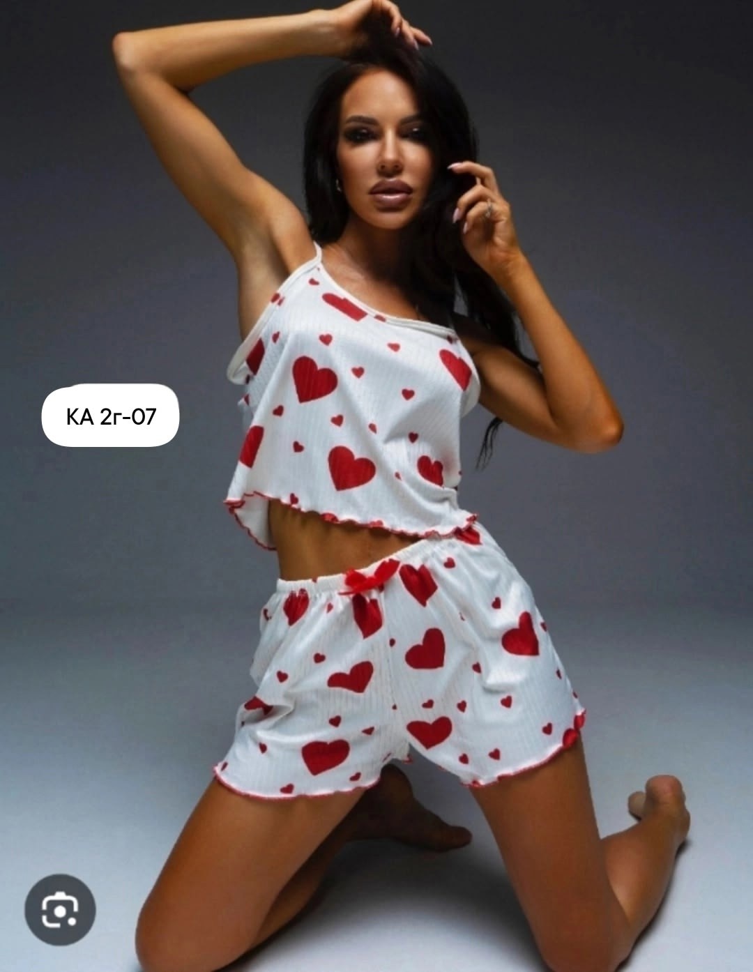 пижама женская с шортами с сердечками,пижама женская,домашняя одежда пижама,пижама женская топ и шорты арт. 1382227,женская пижама комплект