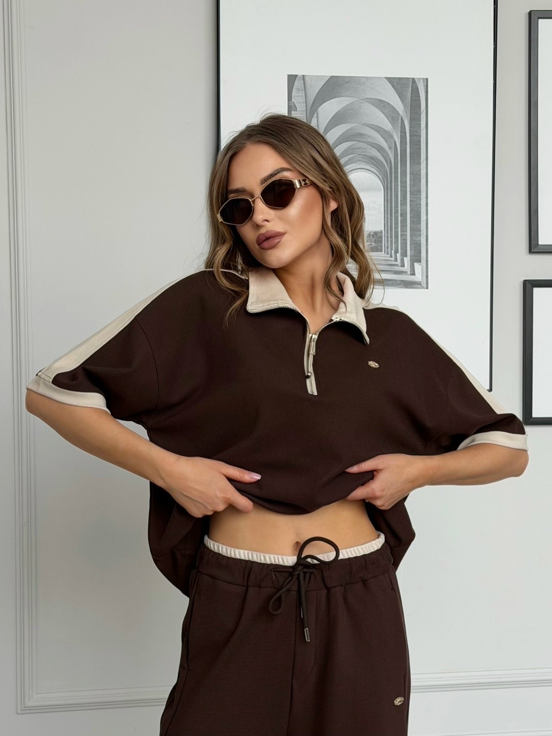 спортивный костюм ольга стиль с948 коричневый,костюм спортивный ольга стиль с-948 коричневый,спортивный костюм ольга стиль 948 коричневый размер 50-56,спортивный костюм ольга стиль с948 коричневый раз