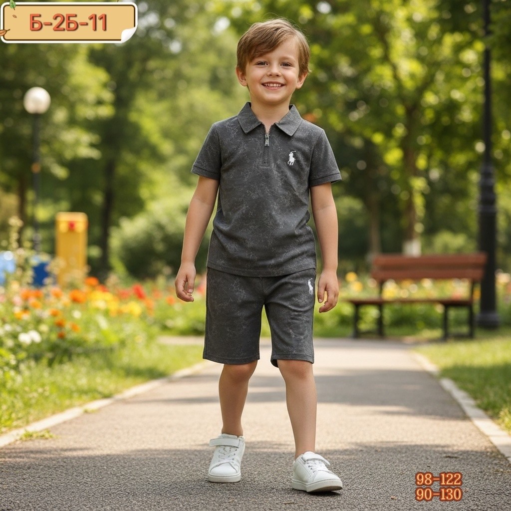 футболка (поло) детская minaku basic line цвет графит,одежда для мальчика,шорты для мальчик,костюм летний для мальчика,футболки для мальчиков