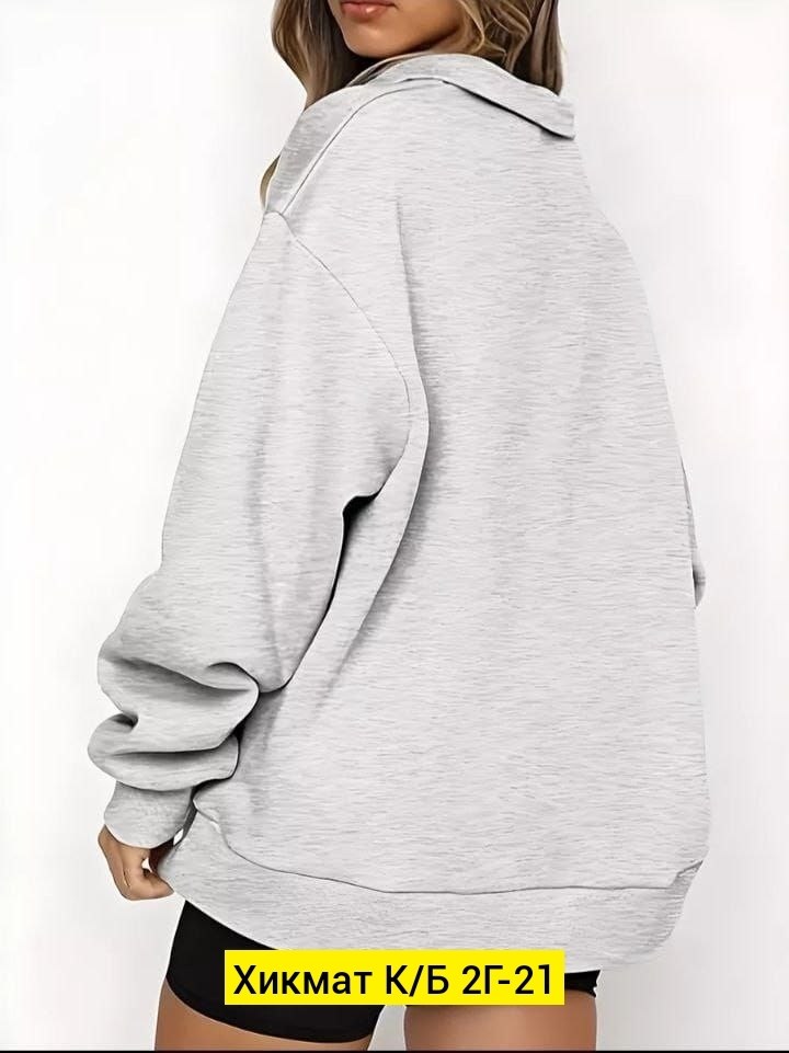 свитшот женская,женская кофта,sun victoria-women's black polo neck oversize 3 thread ribbed sweatshirt,свитшот молнией,однотонная толстовка