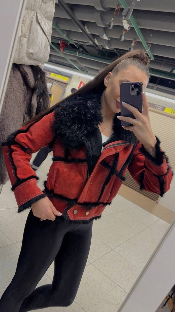 куртка из искусственного меха,меховая куртка,куртка из искусственного меха красная,меховая куртка женская,теплая куртка