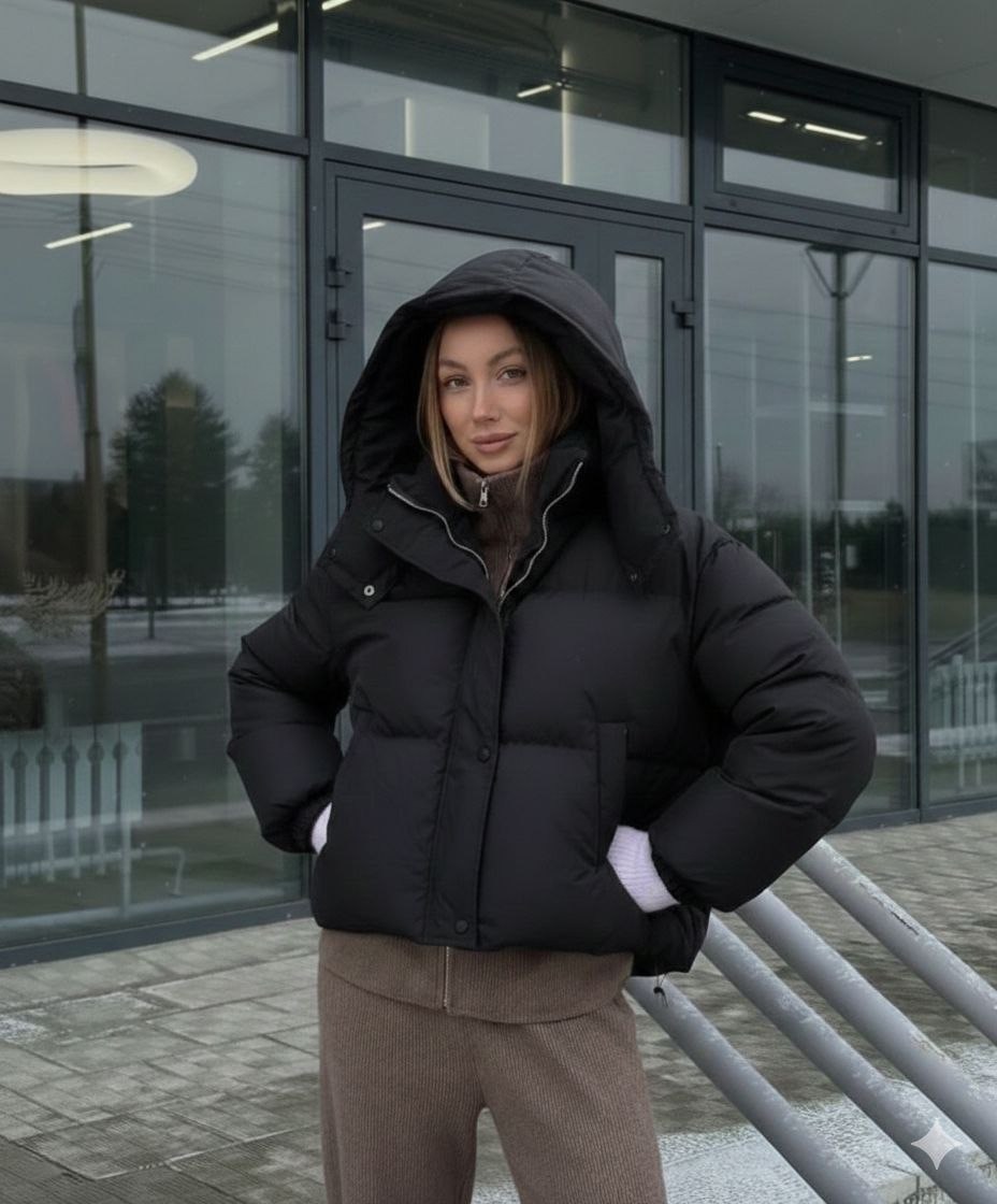 трендовый спортивный костюм тройка с курткой осень-зима leila lo,куртка женская,куртка пуховик зима до -30, дутый, объемный, черный с капюшоном,куртка оверсайз,трендовый спортивный костюм тройка с кур