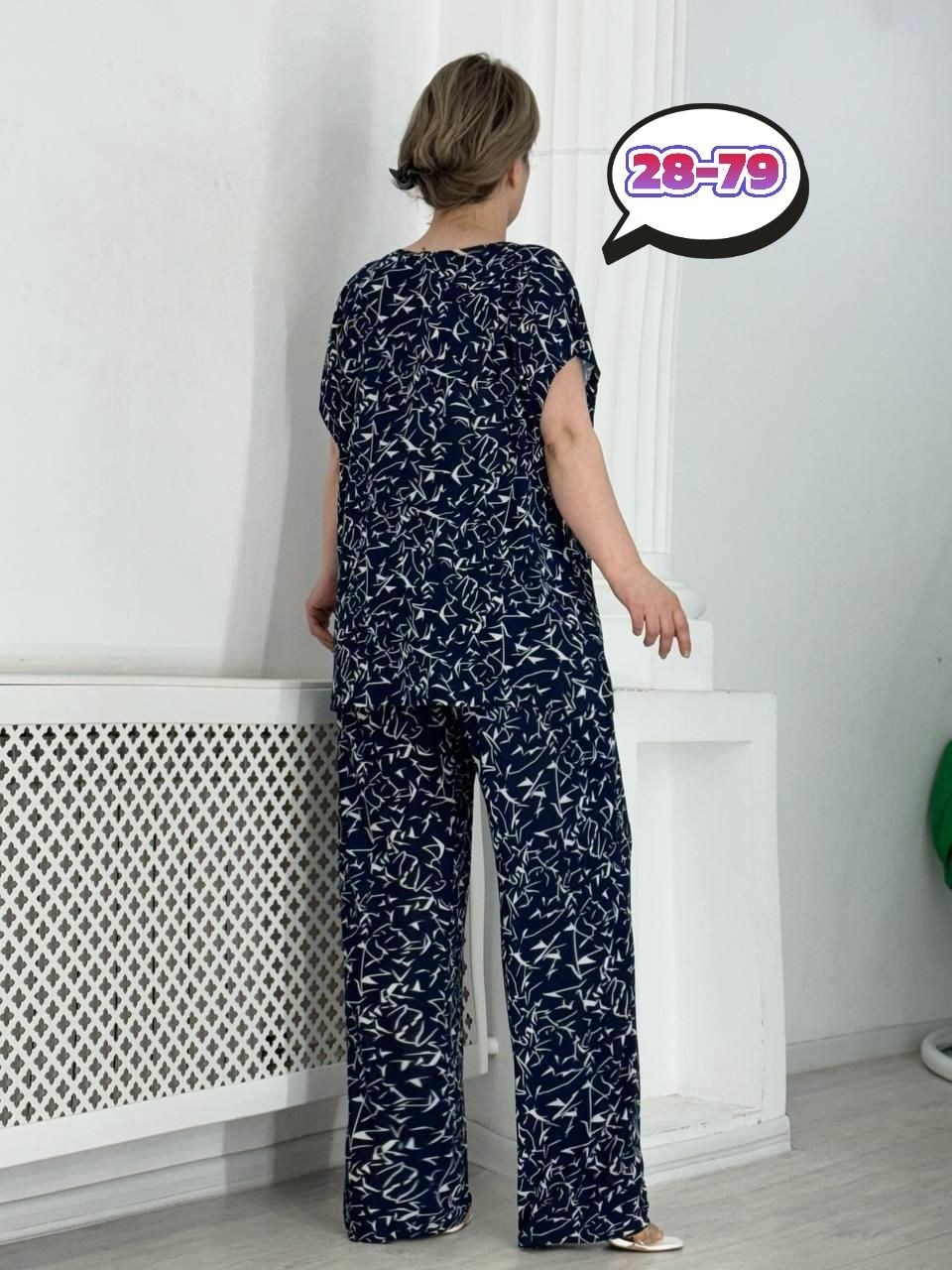 костюм домашний,летние костюмы женские,костюм с брюками,женские костюмы больших размеров,костюм с широкими брюками
