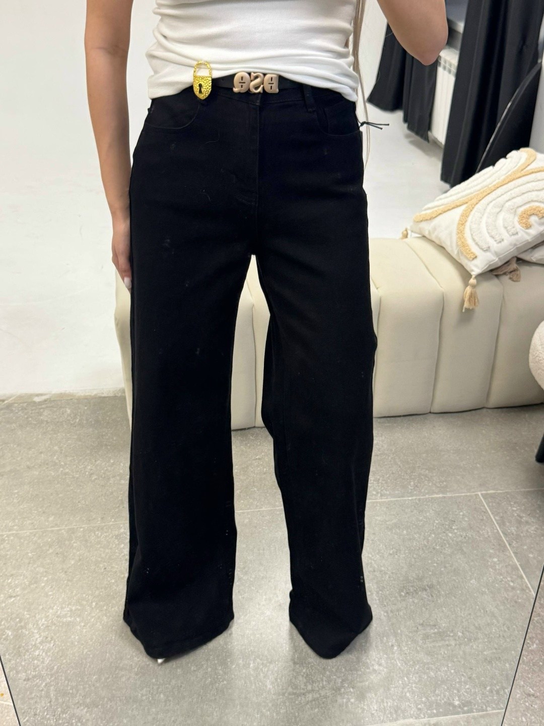 джинсы черные широкие,джинсы широкие,джинсы женские,джинсы палаццо с высокой посадкой черные,черные джинсы клеш